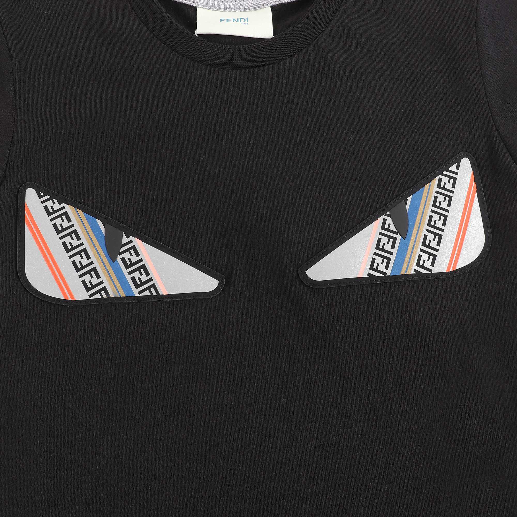 Girls Black Cotton T-shirt