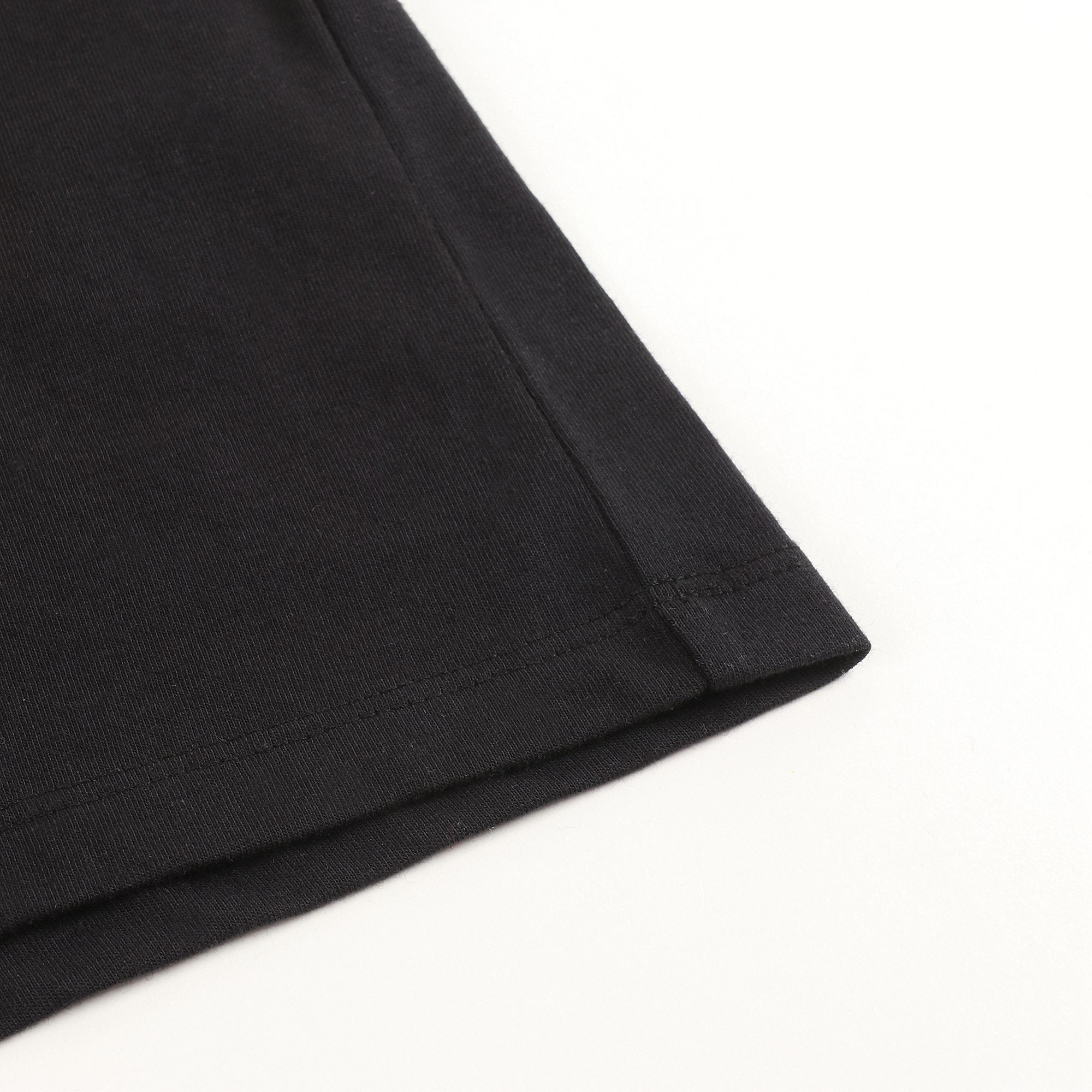 Girls Black Cotton T-shirt