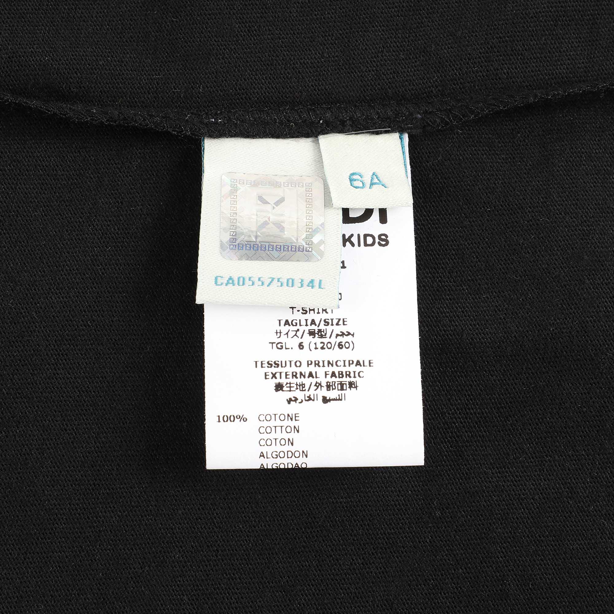 Girls Black Cotton T-shirt