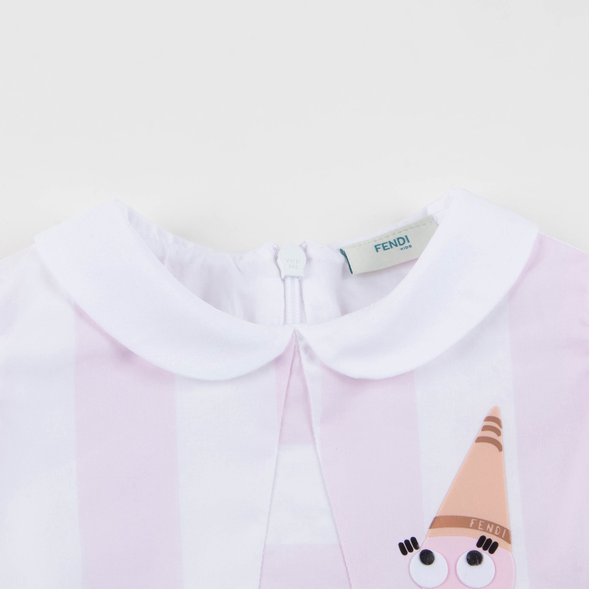 Baby Girls White & Pink Cotton Dress