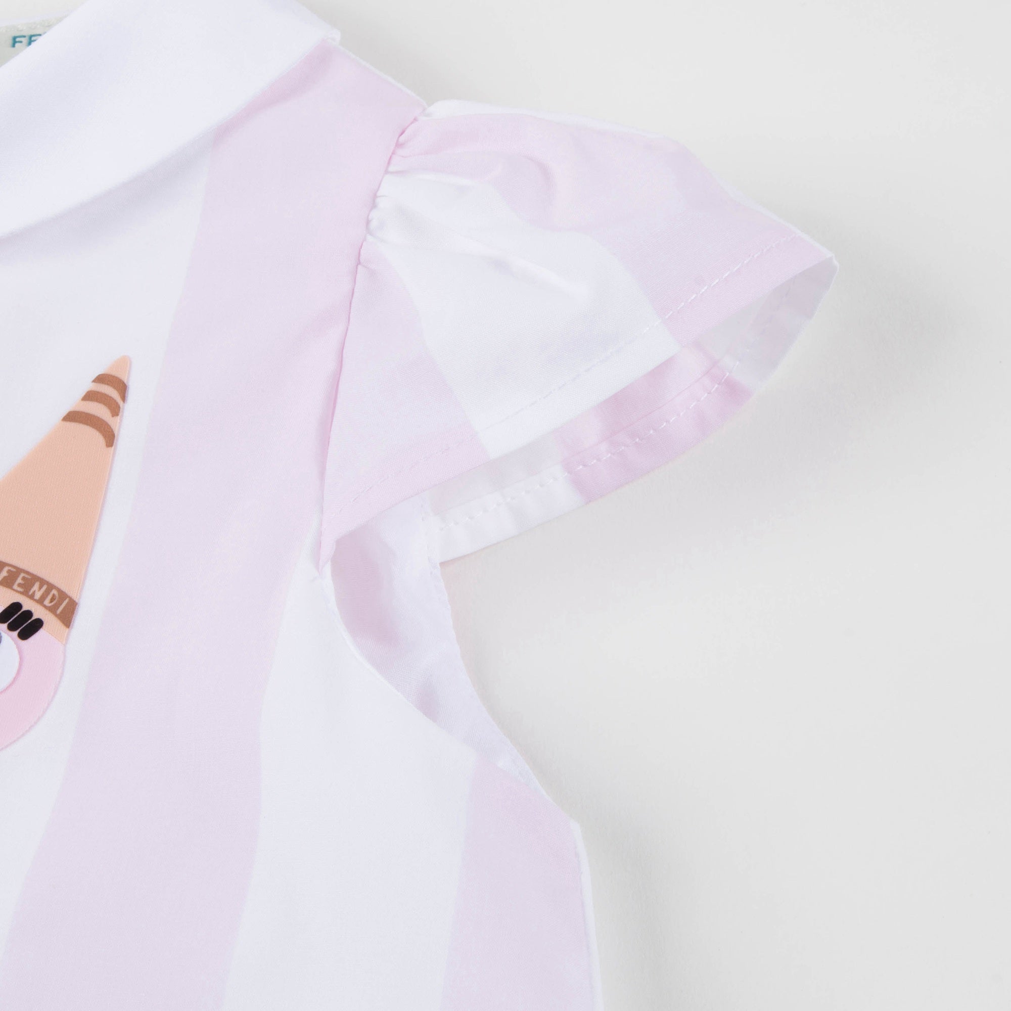 Baby Girls White & Pink Cotton Dress
