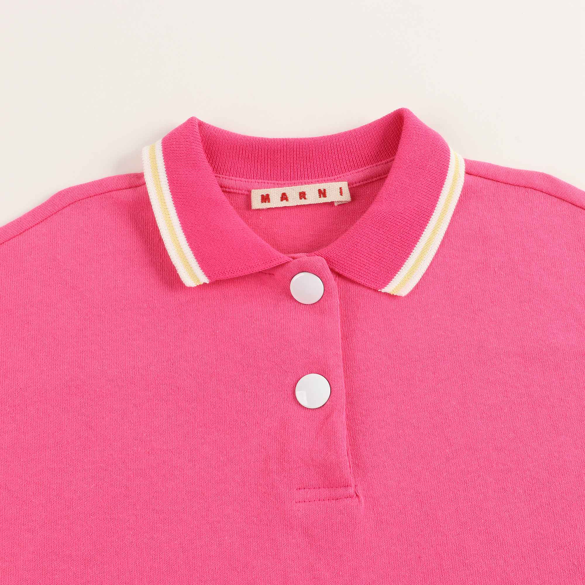 Girls Fuxia Cotton Dress