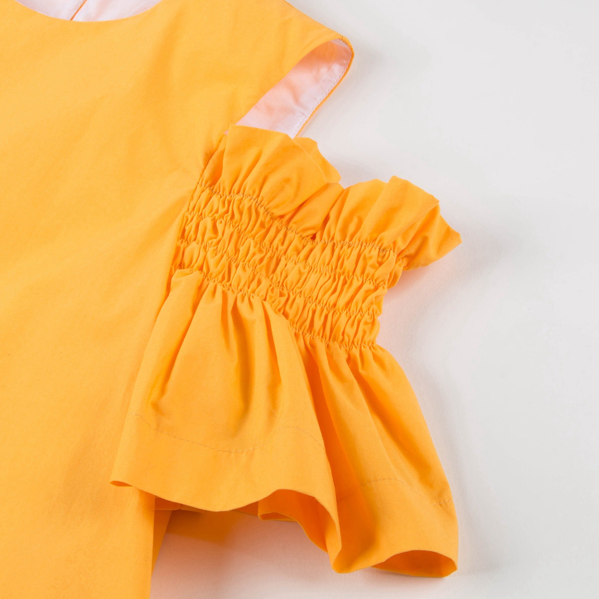 Girls Yellow Cotton Dress