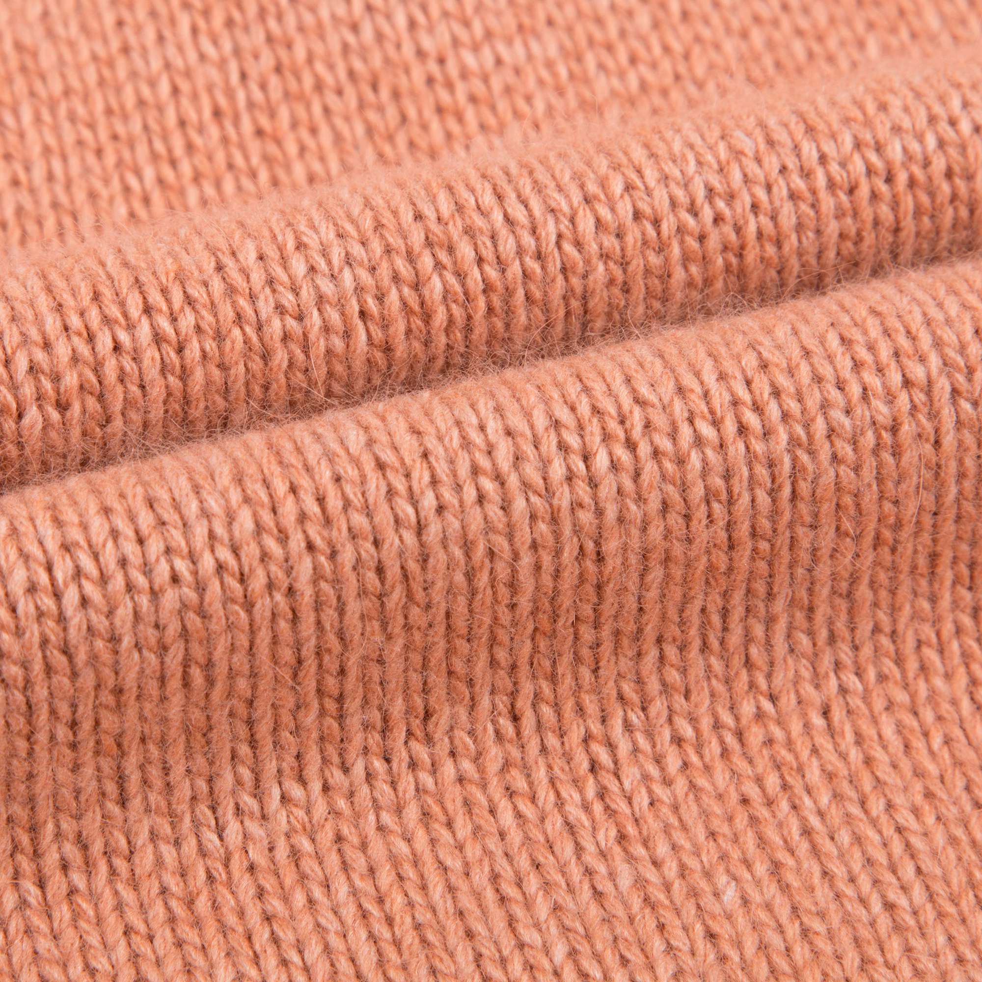 Girls Light Orange Knitted Dress