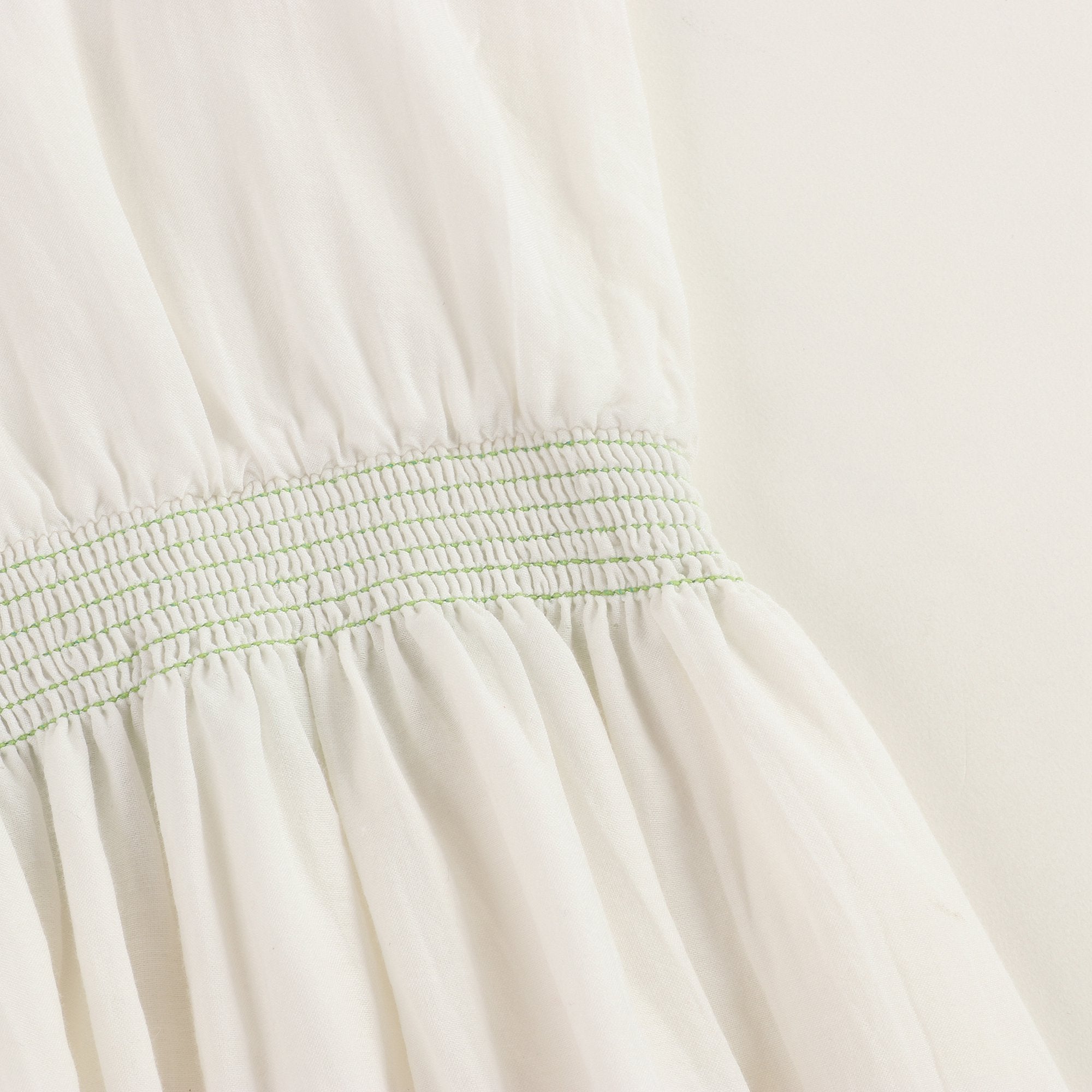 Girls White Cotton Dress