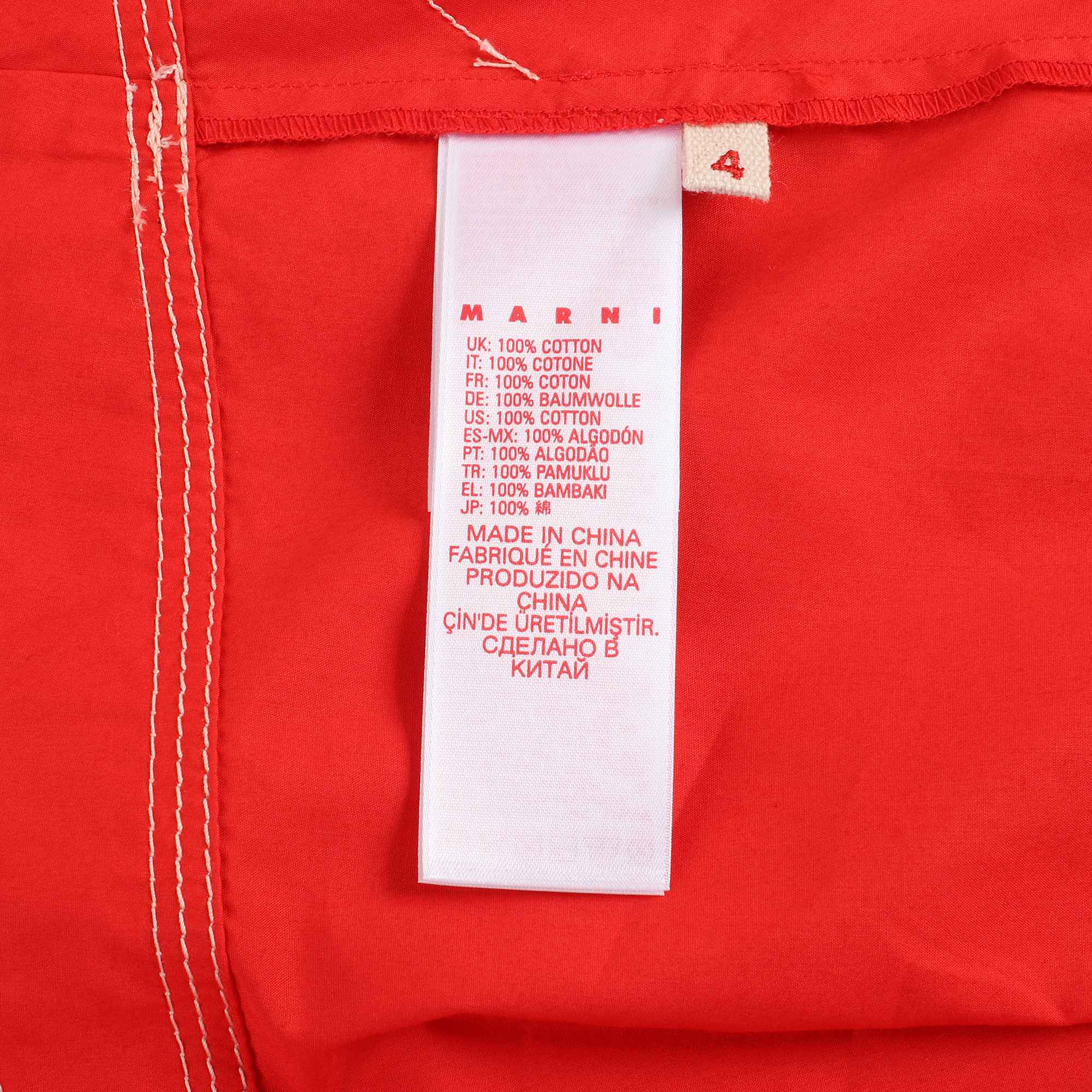 Girls Bright Red Cotton Dress