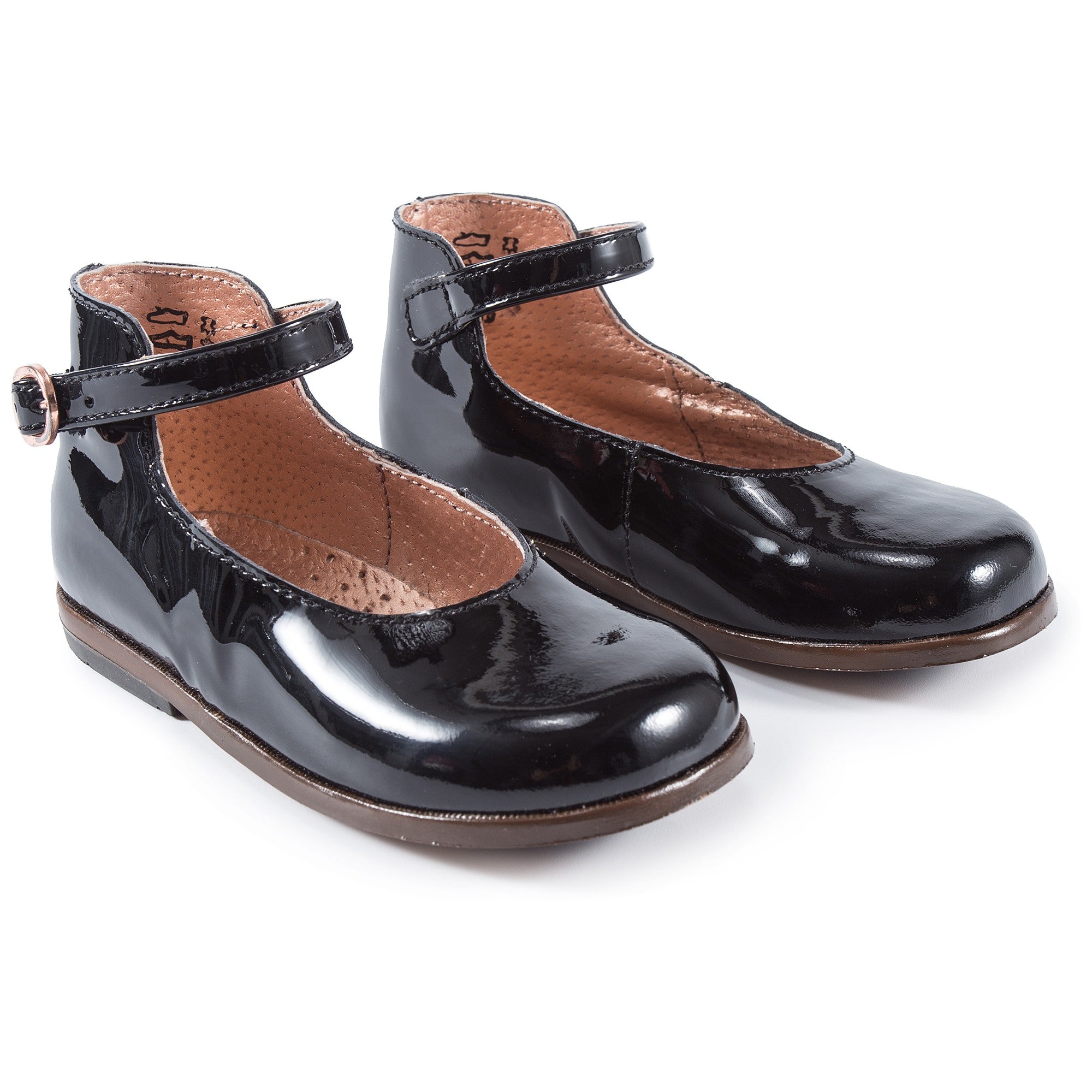 Baby Girls Black Leather Shoes