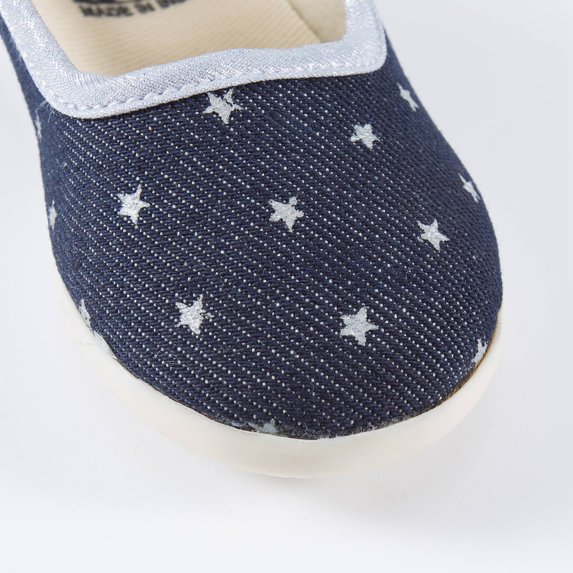 Girls Dark Blue Star Cotton Shoes