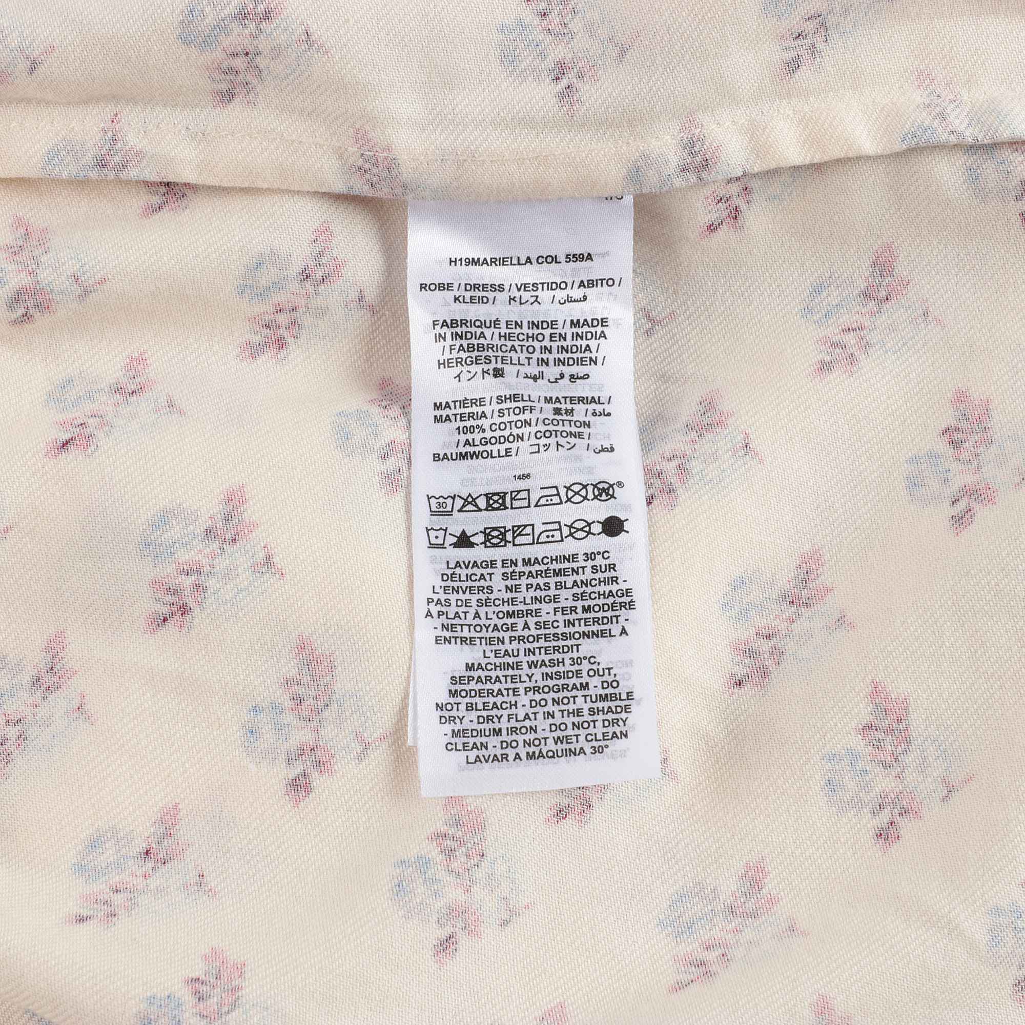女童米黄色印花连衣裙