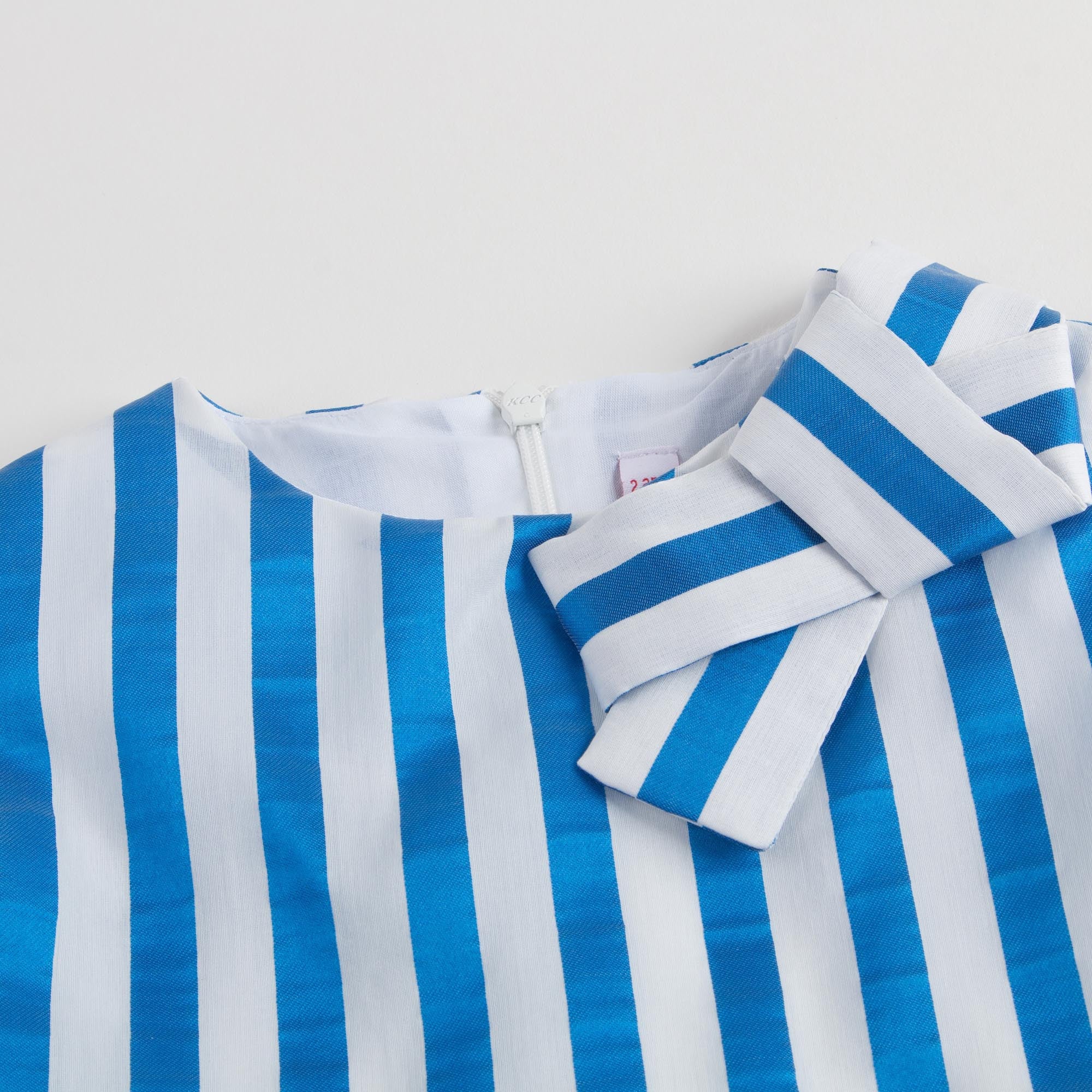 Girls Blue Silk Blend Voile Dress