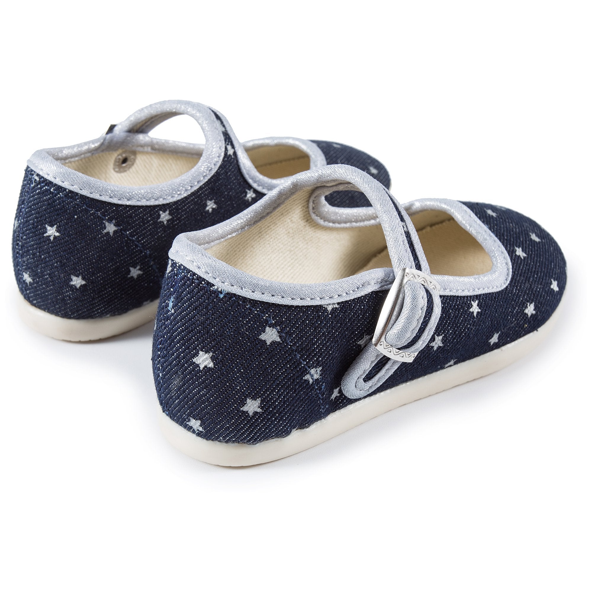 Girls Dark Blue Star Cotton Shoes