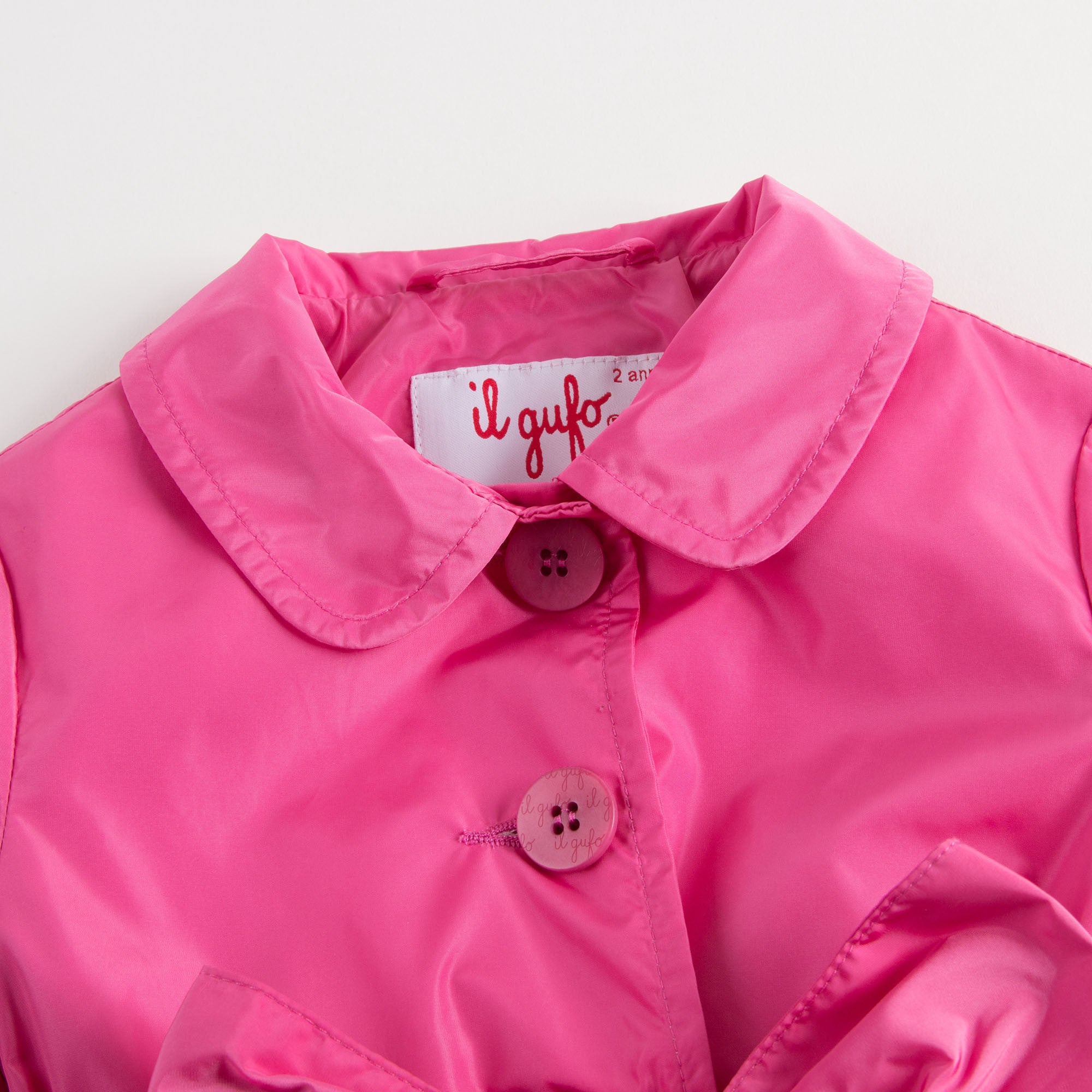 Girls Dark Pink Jacket With Sash