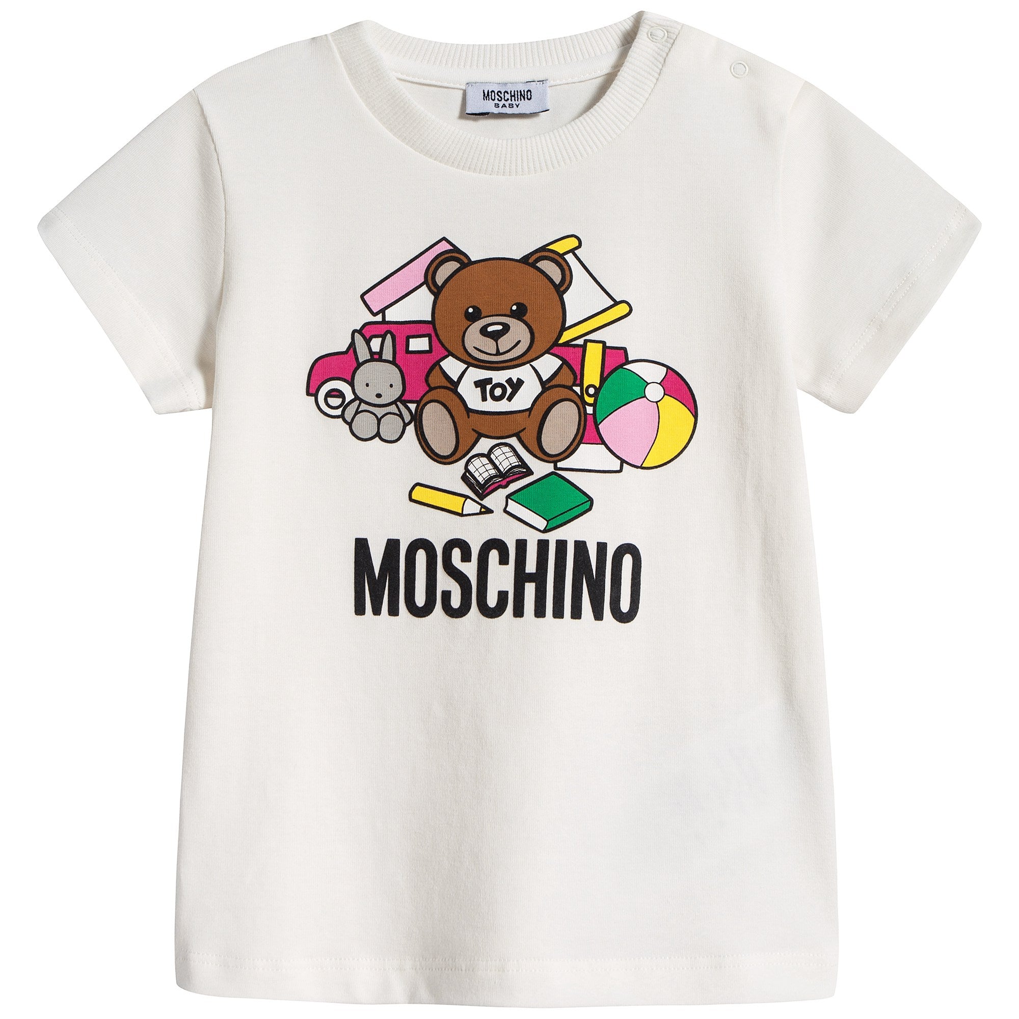 Baby Boys & Girls Ivory & Pink Cotton Shorts Set