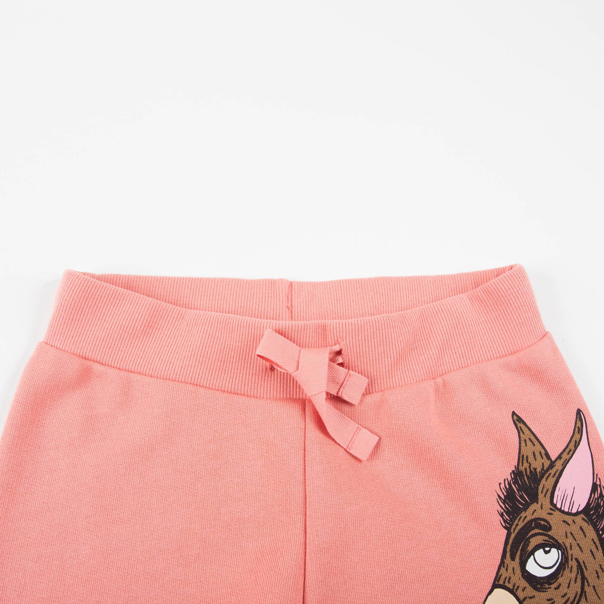 Girls Pink Donkey Organic Cotton Trousers