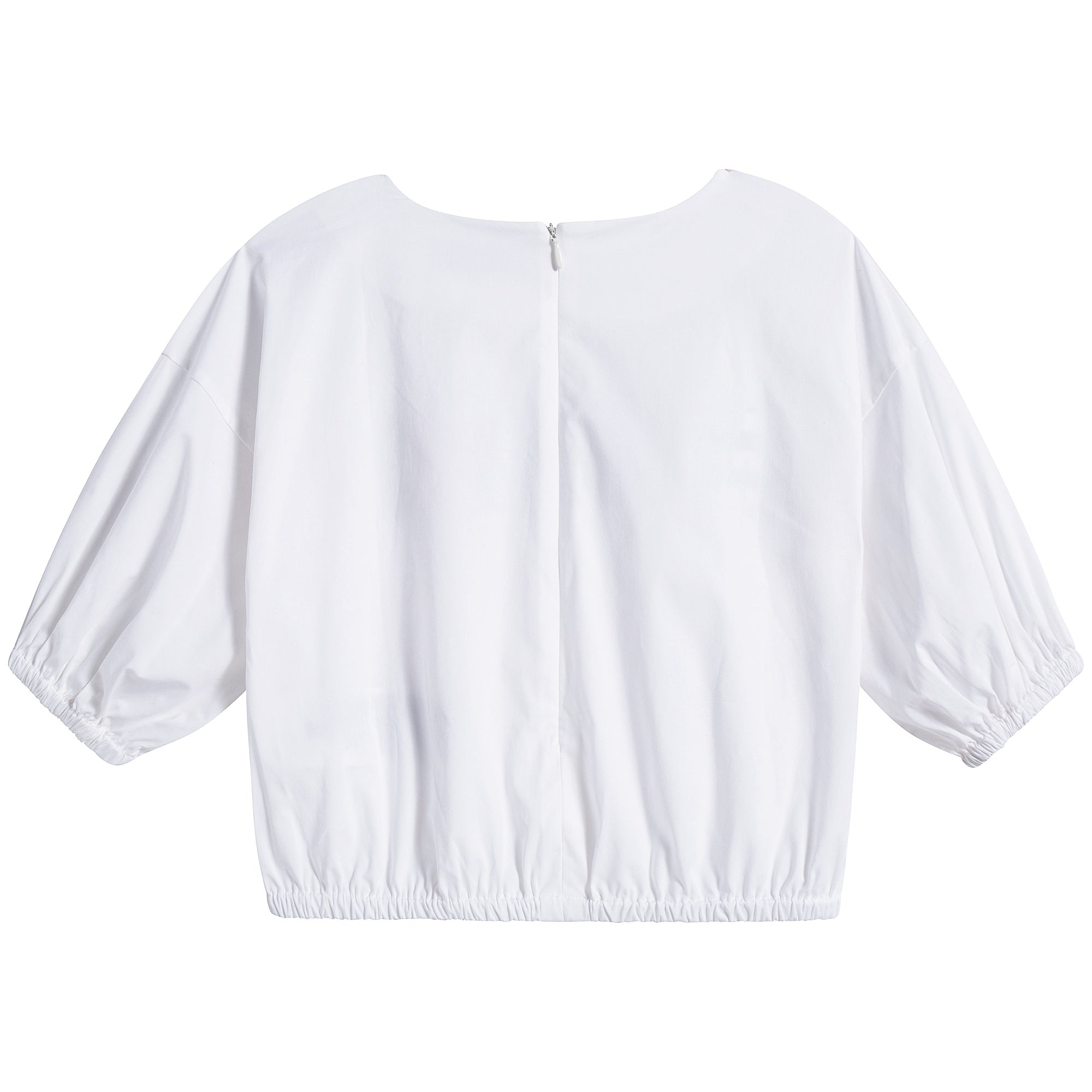 Girls White Logo Cotton Top