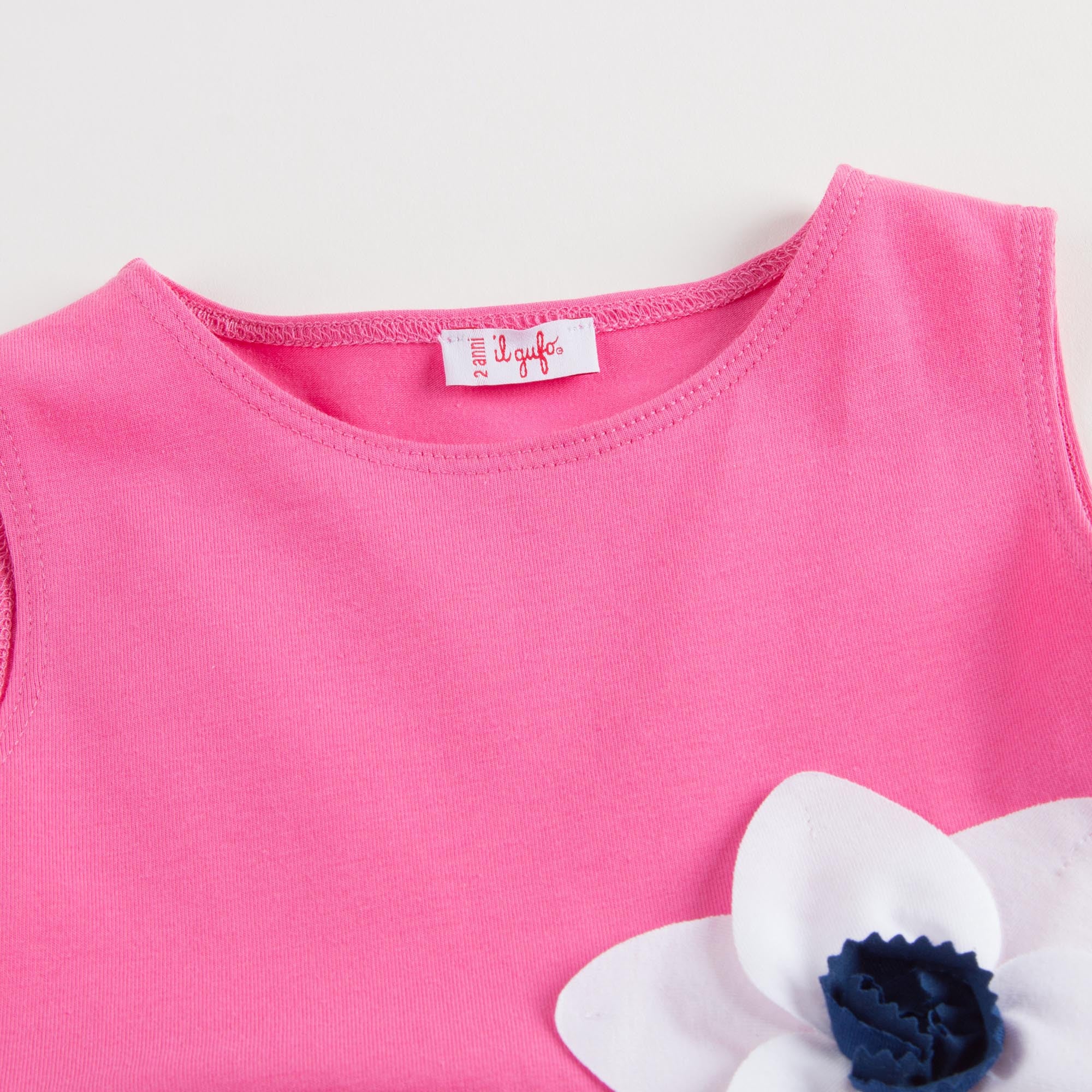 Girls Pink Cotton Jersey Dress