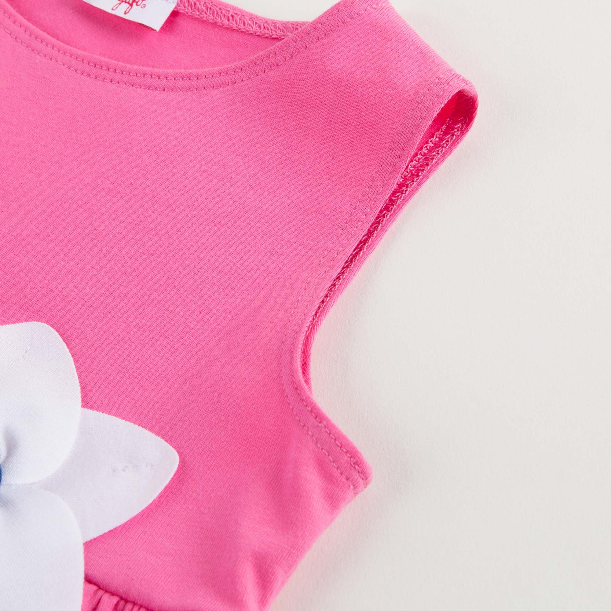 Girls Pink Cotton Jersey Dress