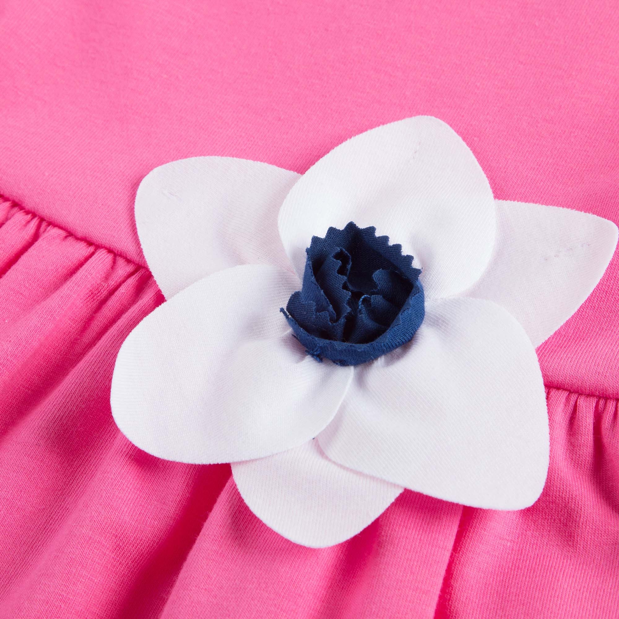 Girls Pink Cotton Jersey Dress