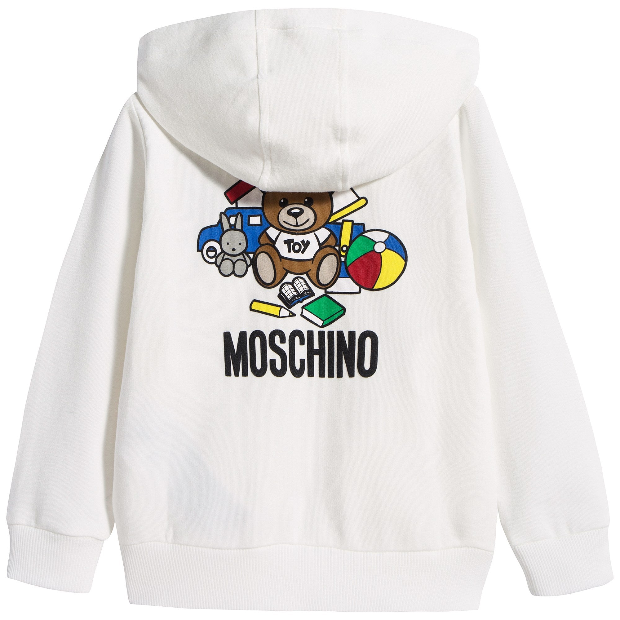 Baby Boys & Girls Ivory Zip Hooded Sweatshirt