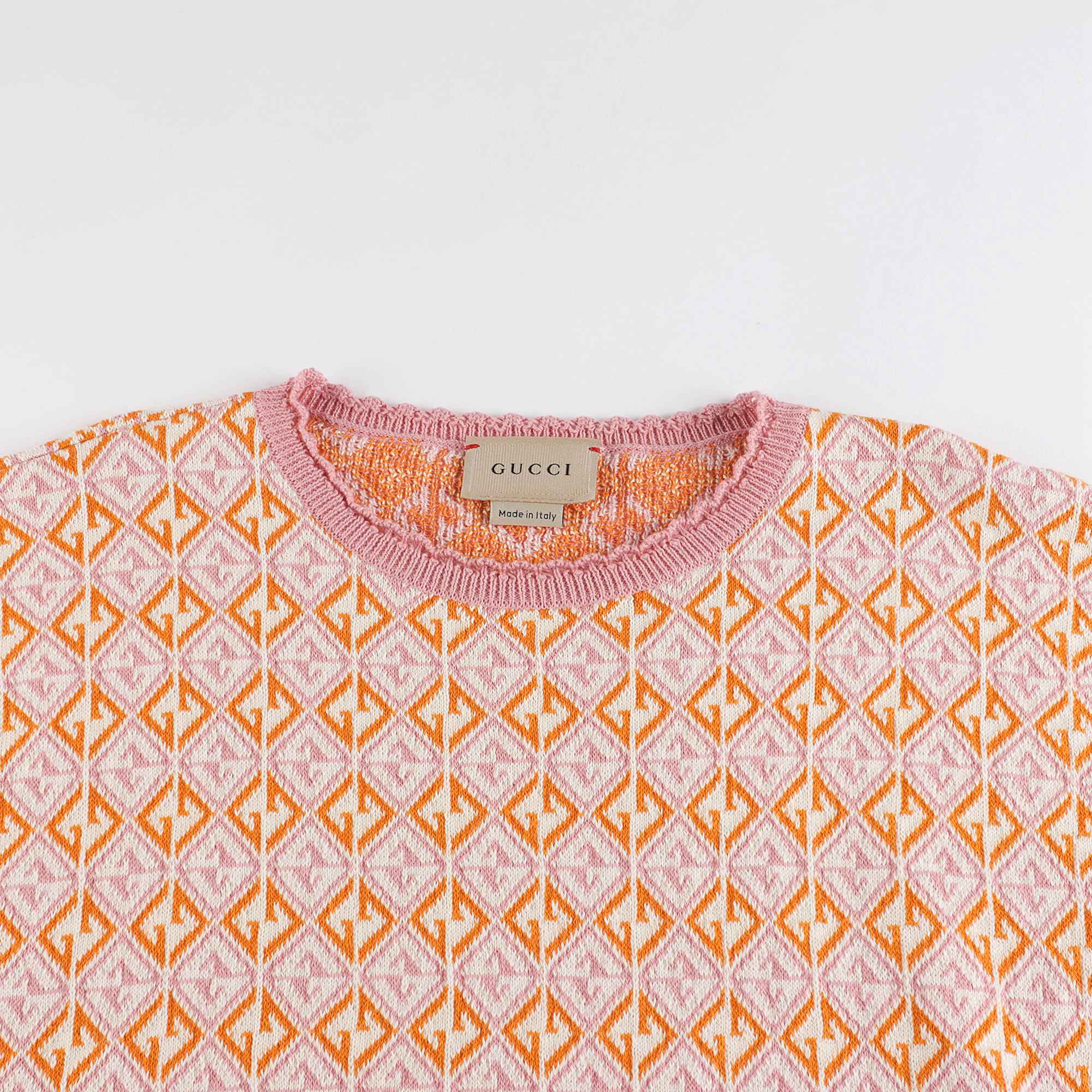 Girls Pink GG Knit T-Shirt