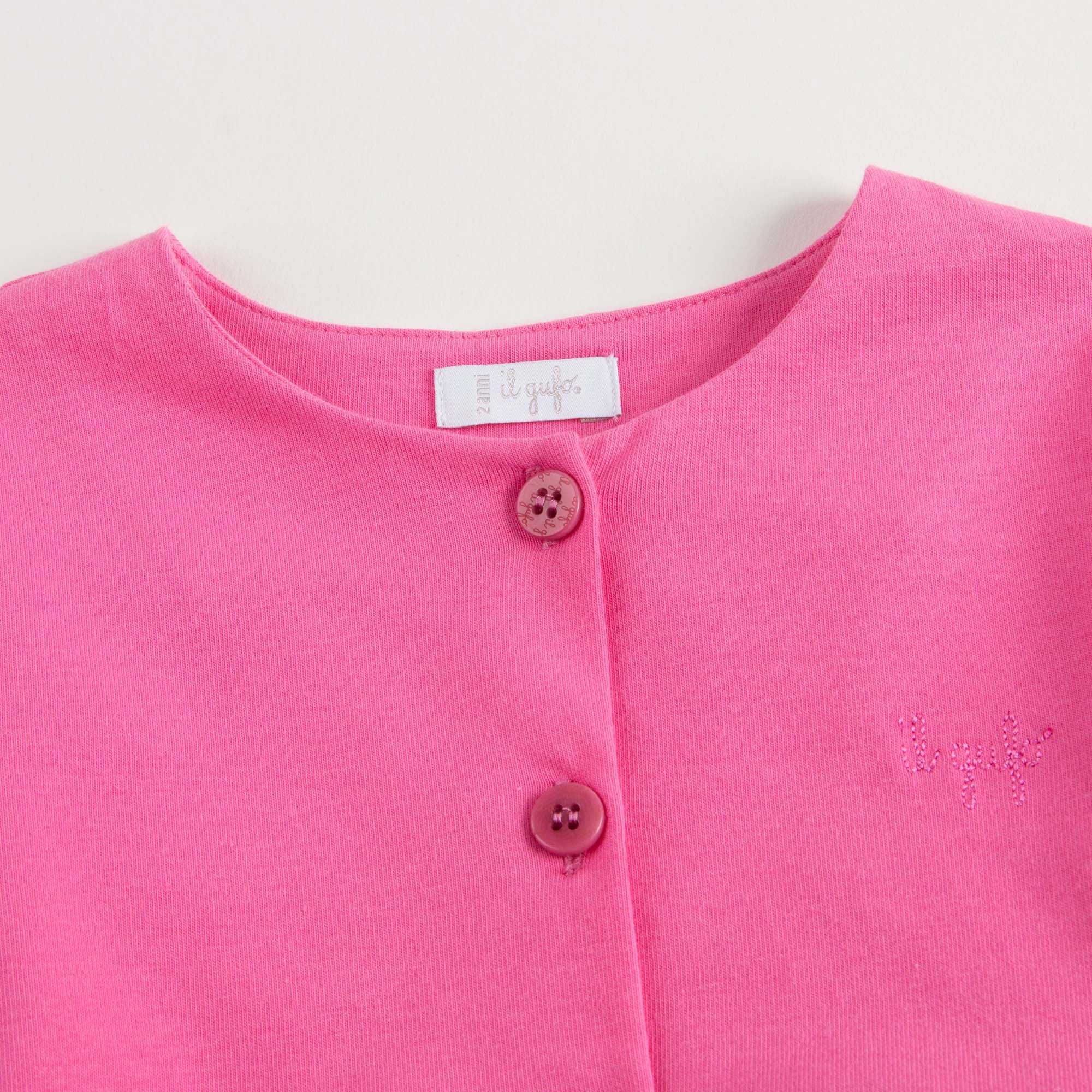 Baby Girls Dark Pink Cotton Blouse