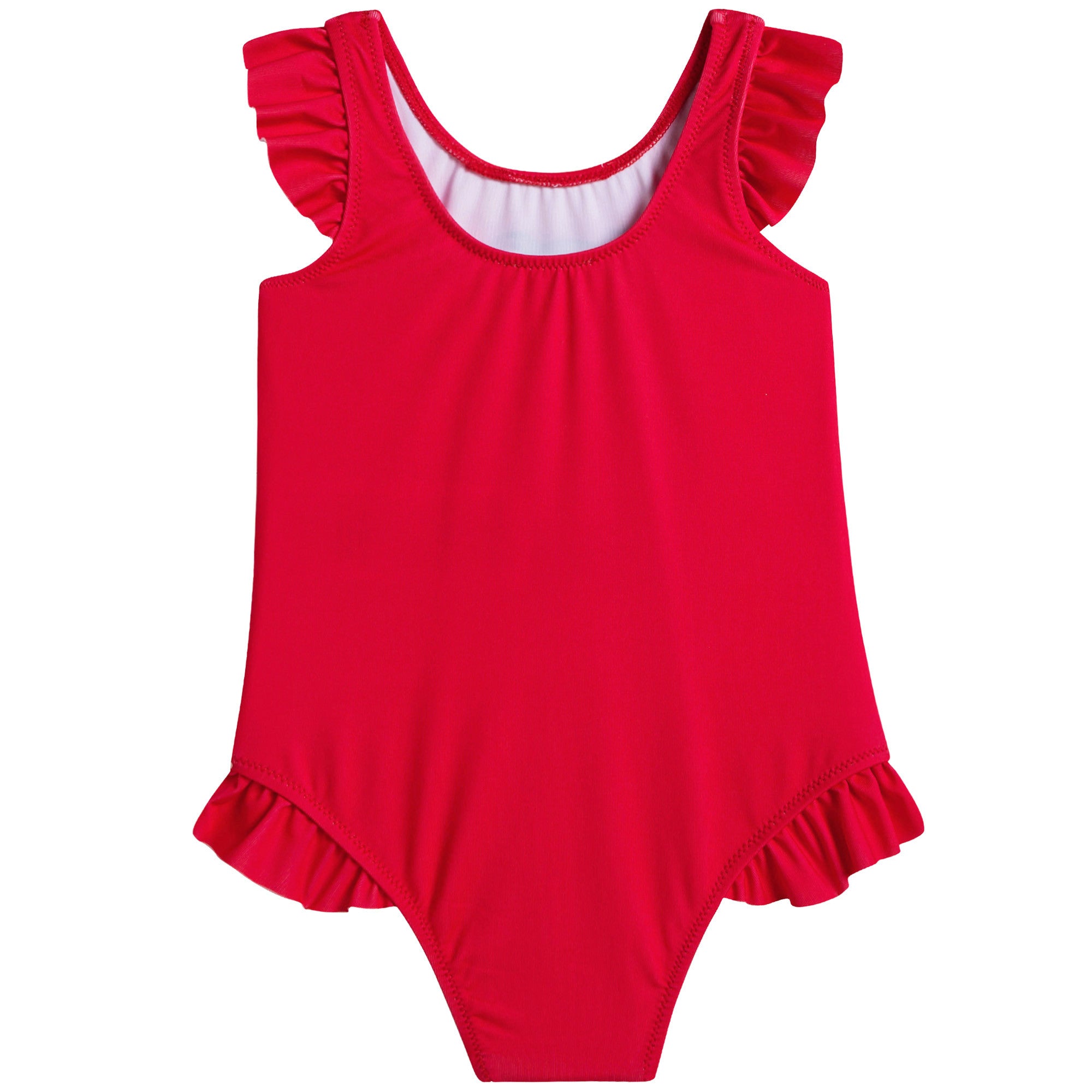 Baby Girls Red Teddy Swimsuit
