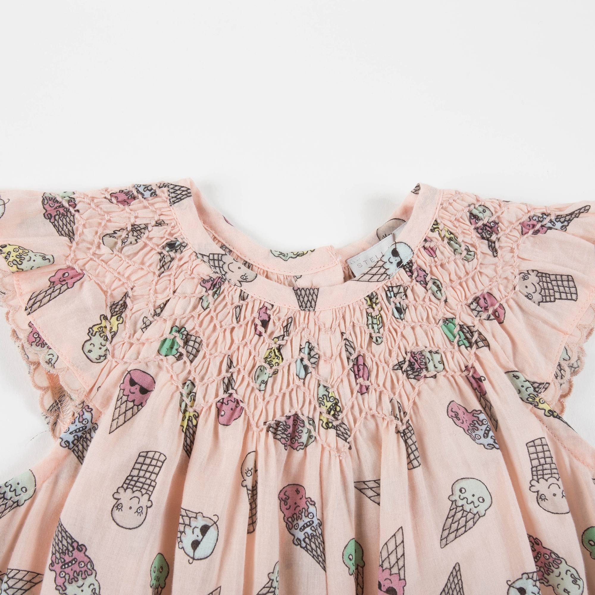 Baby Girls Pink Icecreams Printed Babysuit