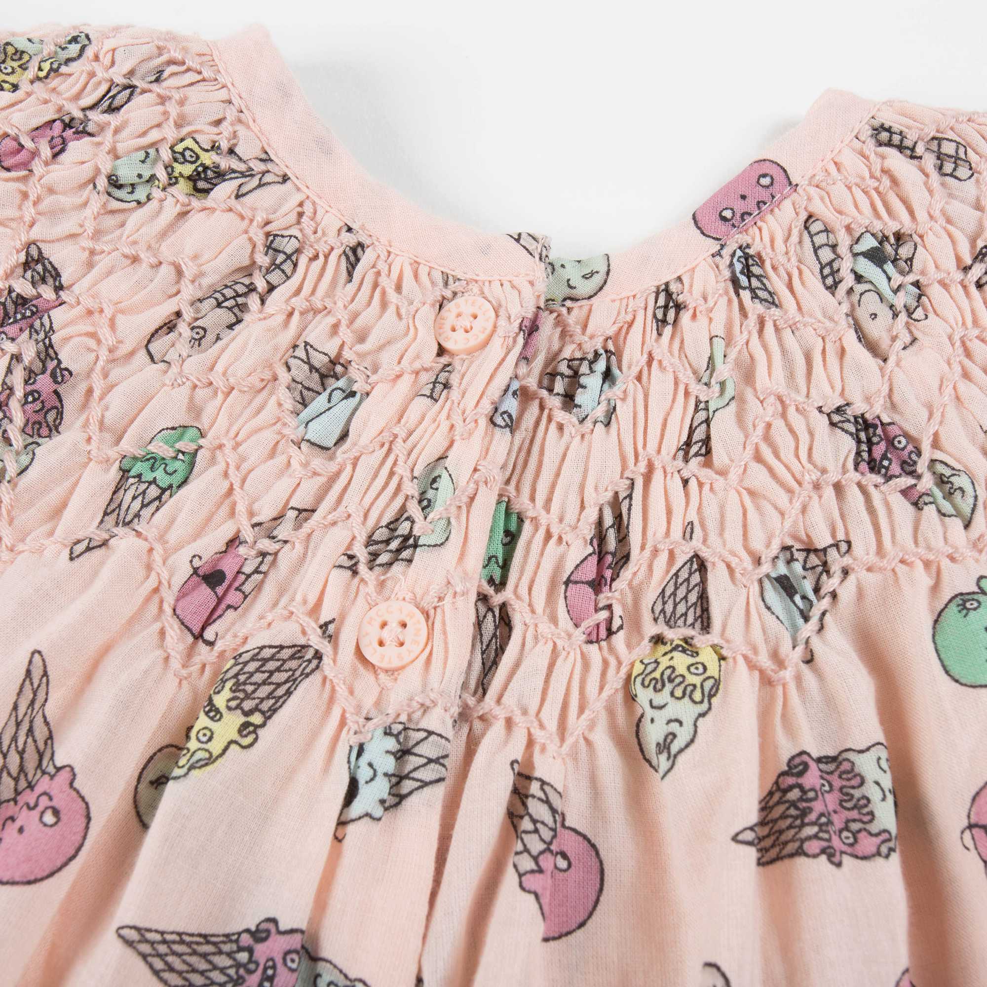 Baby Girls Pink Icecreams Printed Babysuit
