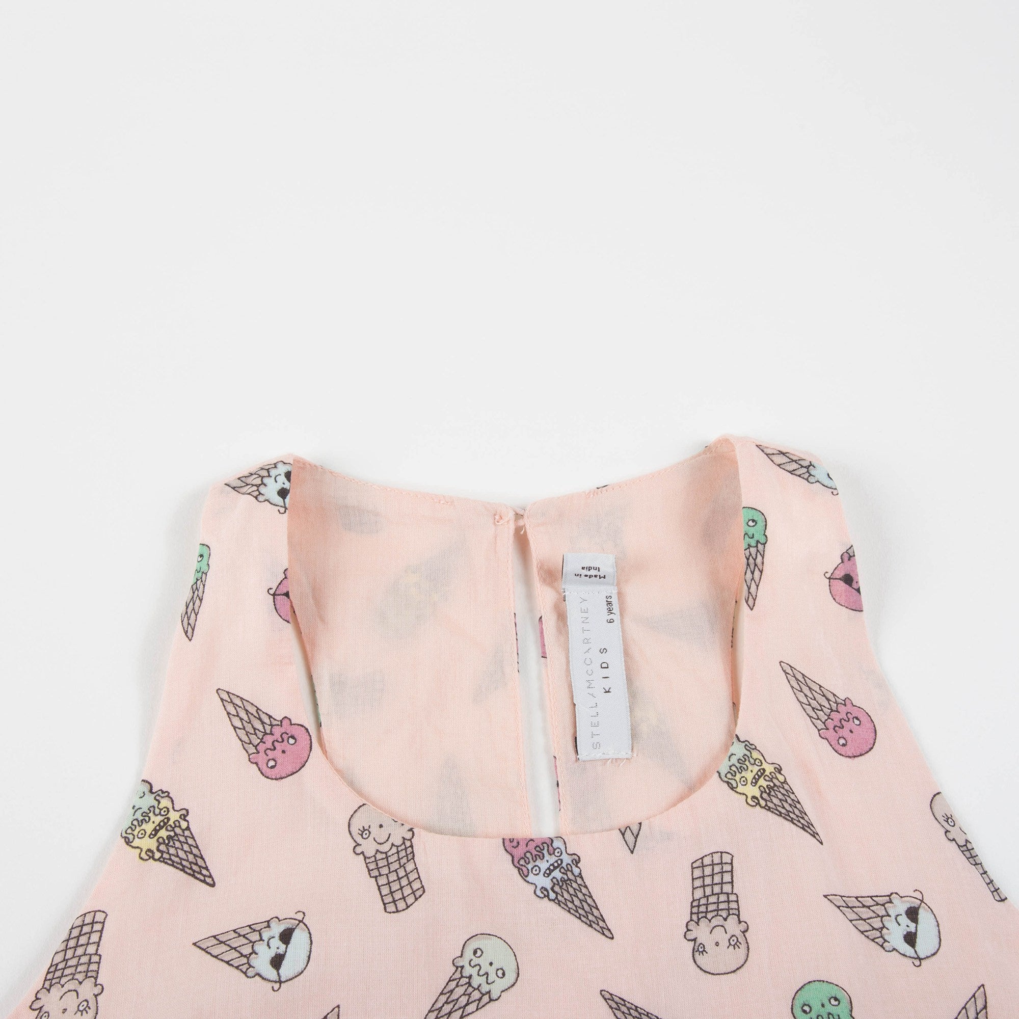 Girls Pink Icecreams Printed Dress