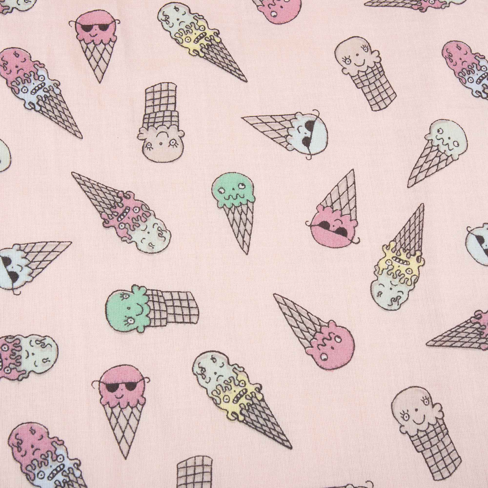Girls Pink Icecreams Printed Dress