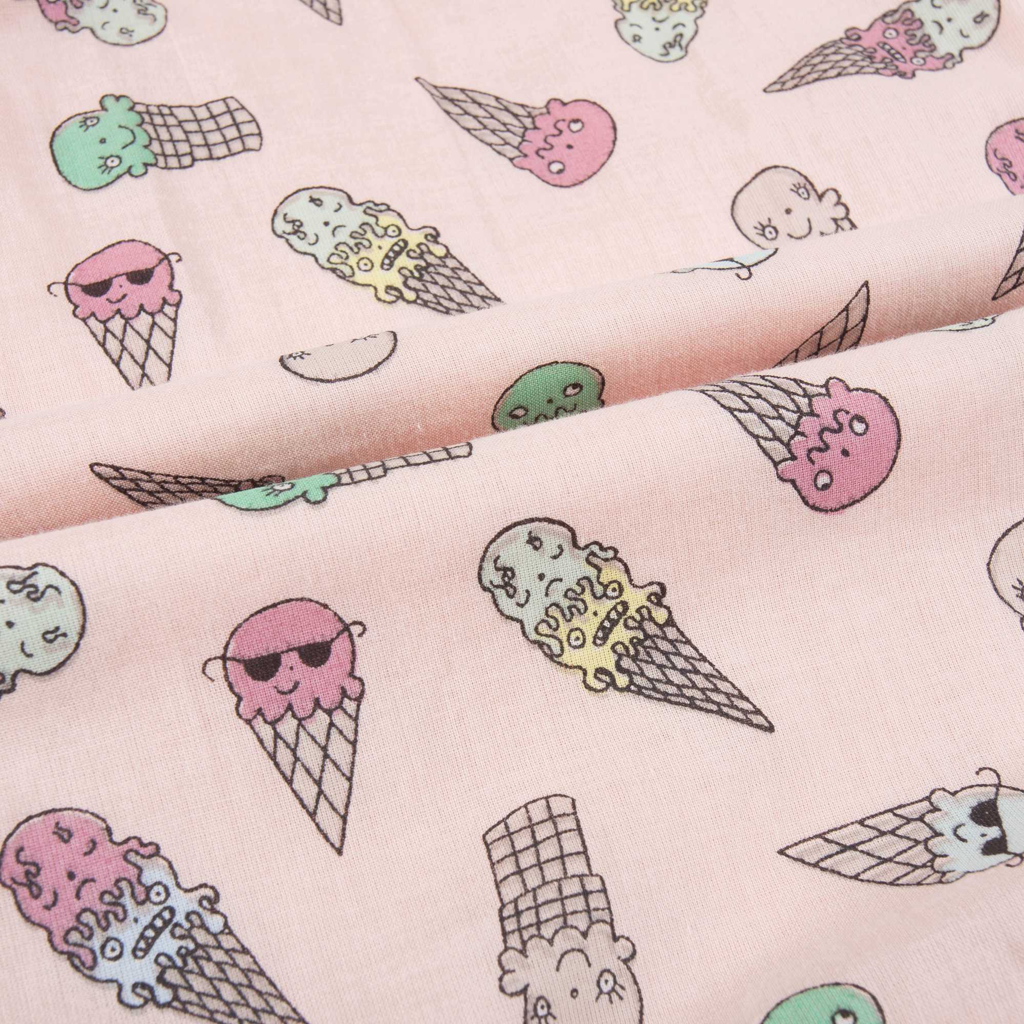 Girls Pink Icecreams Printed Dress