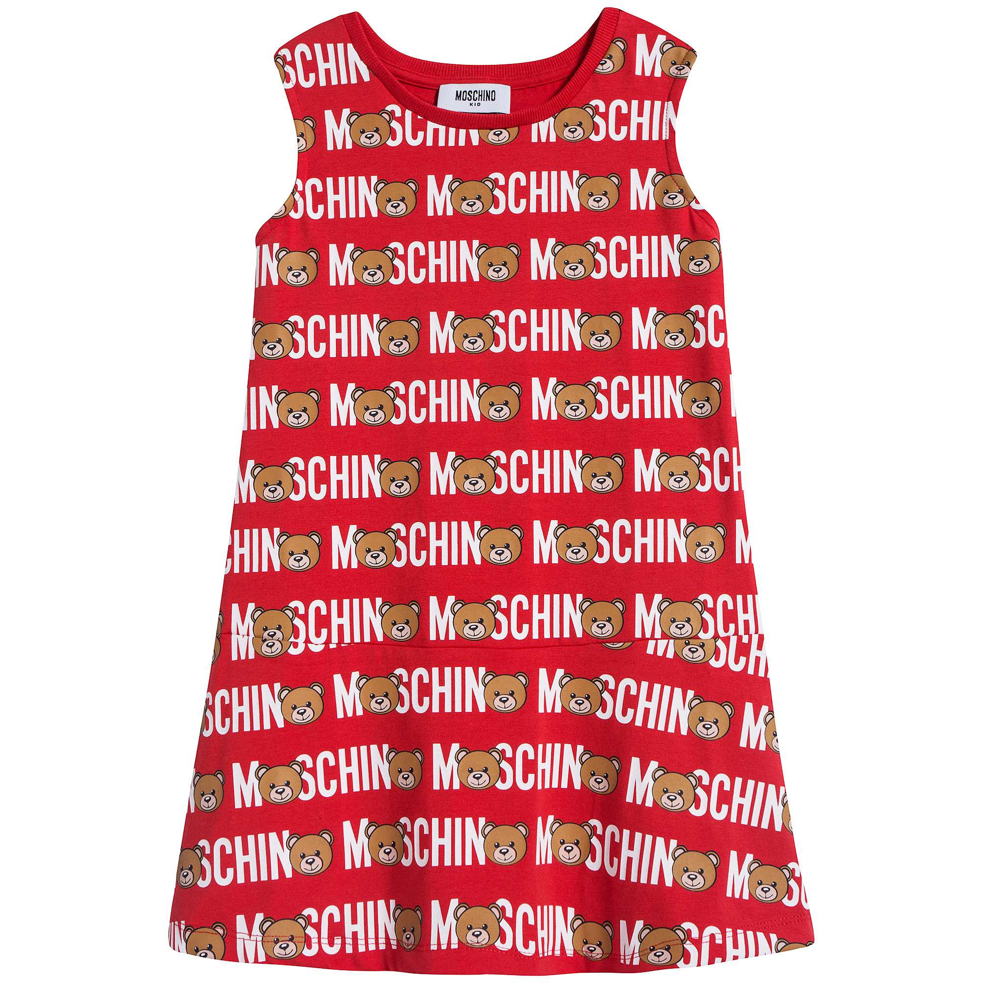 Girls Red Toy Lettering Cotton Dress