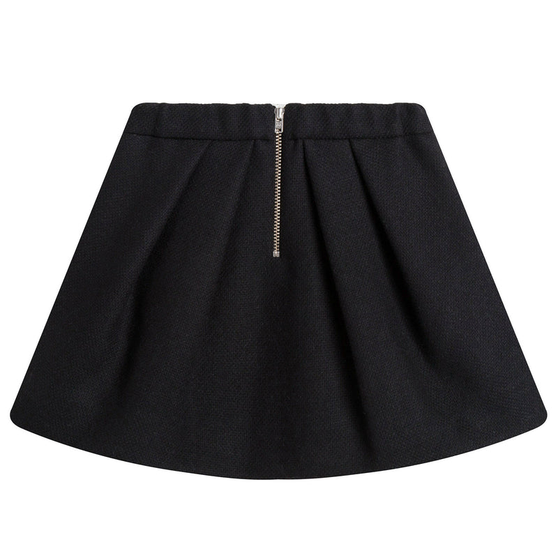 Girls Black Woven Ruflled Skirt - CÉMAROSE | Children's Fashion Store - 2