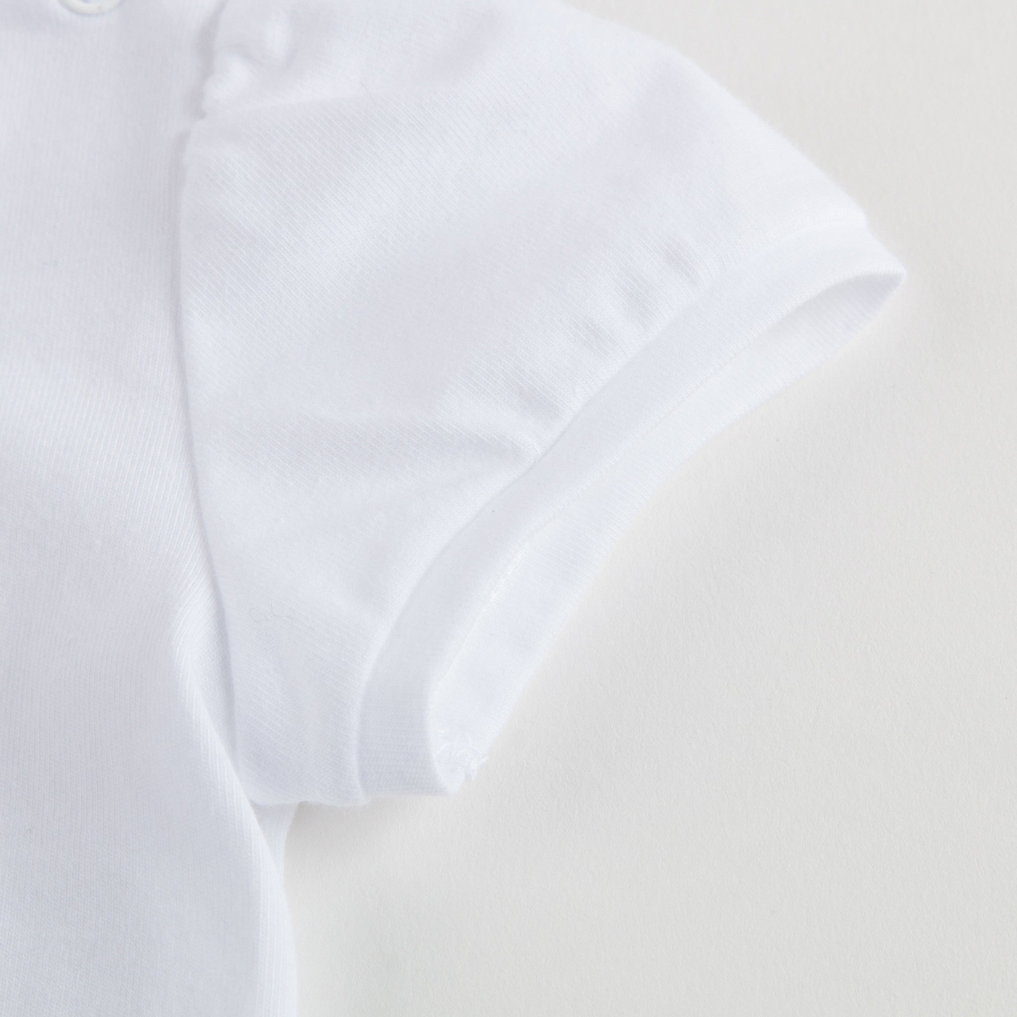 Baby Girls White Cotton T-Shirt with Girl Appliqué