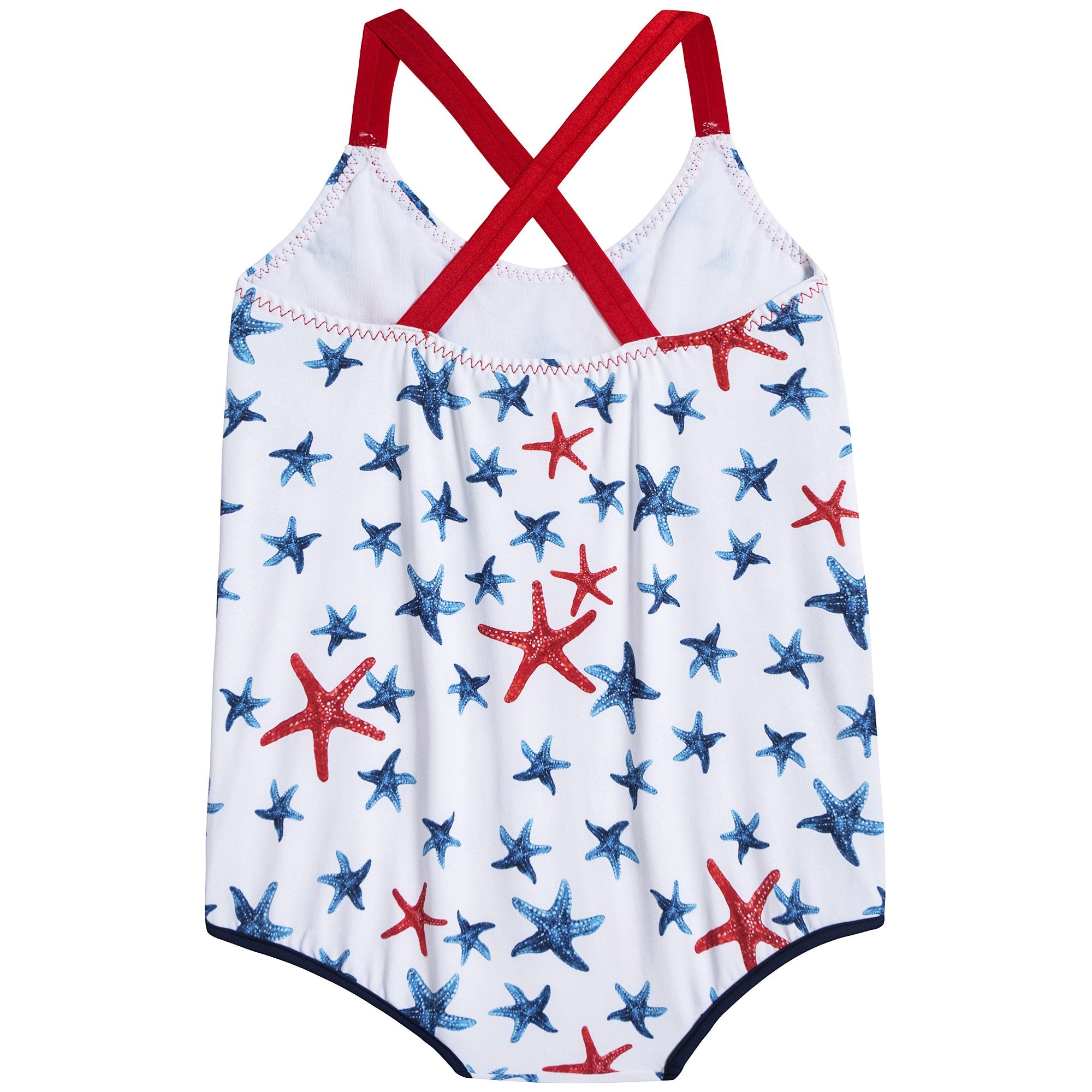 Baby Girls White Star Swimsuit