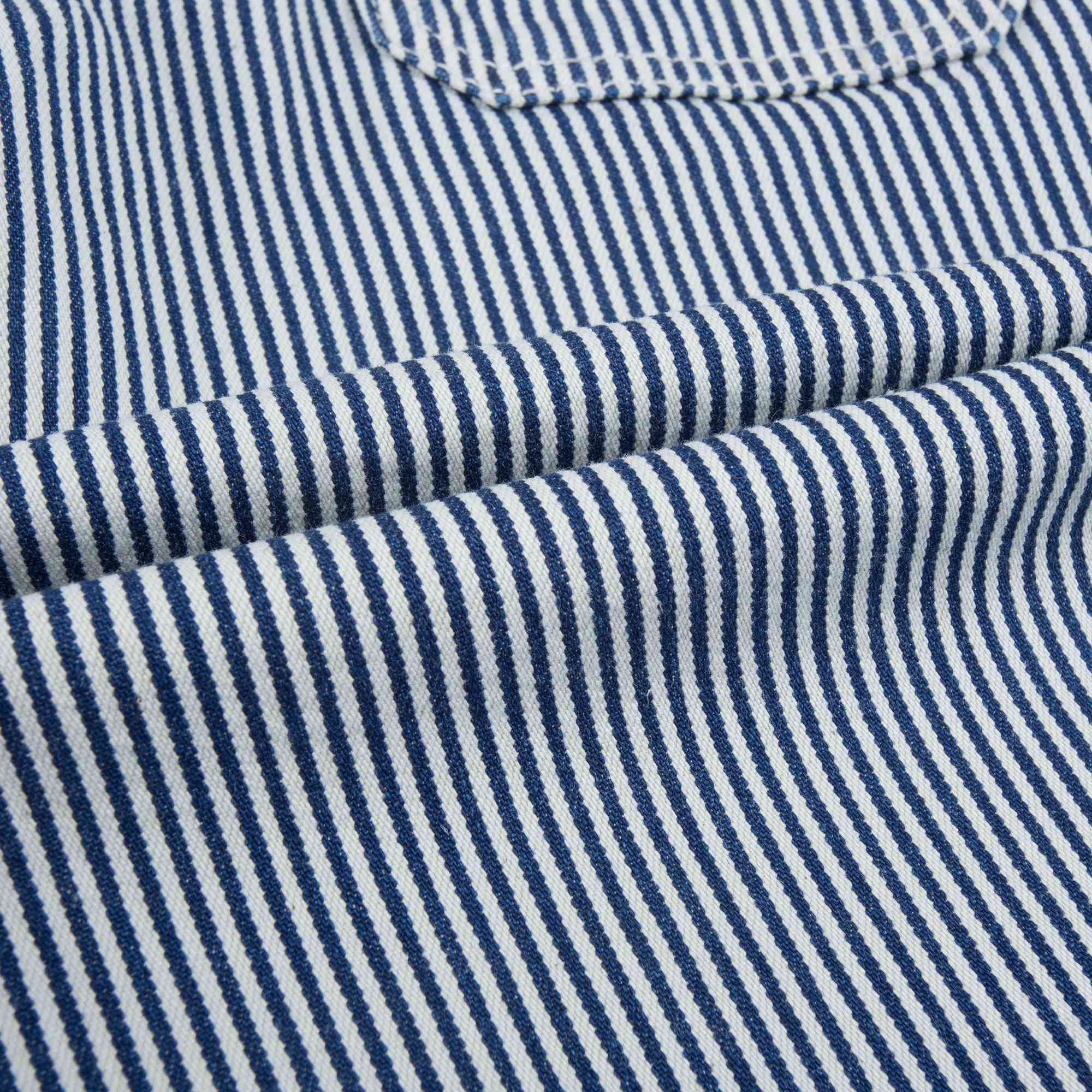 Girls Blue Striped Cotton Trousers