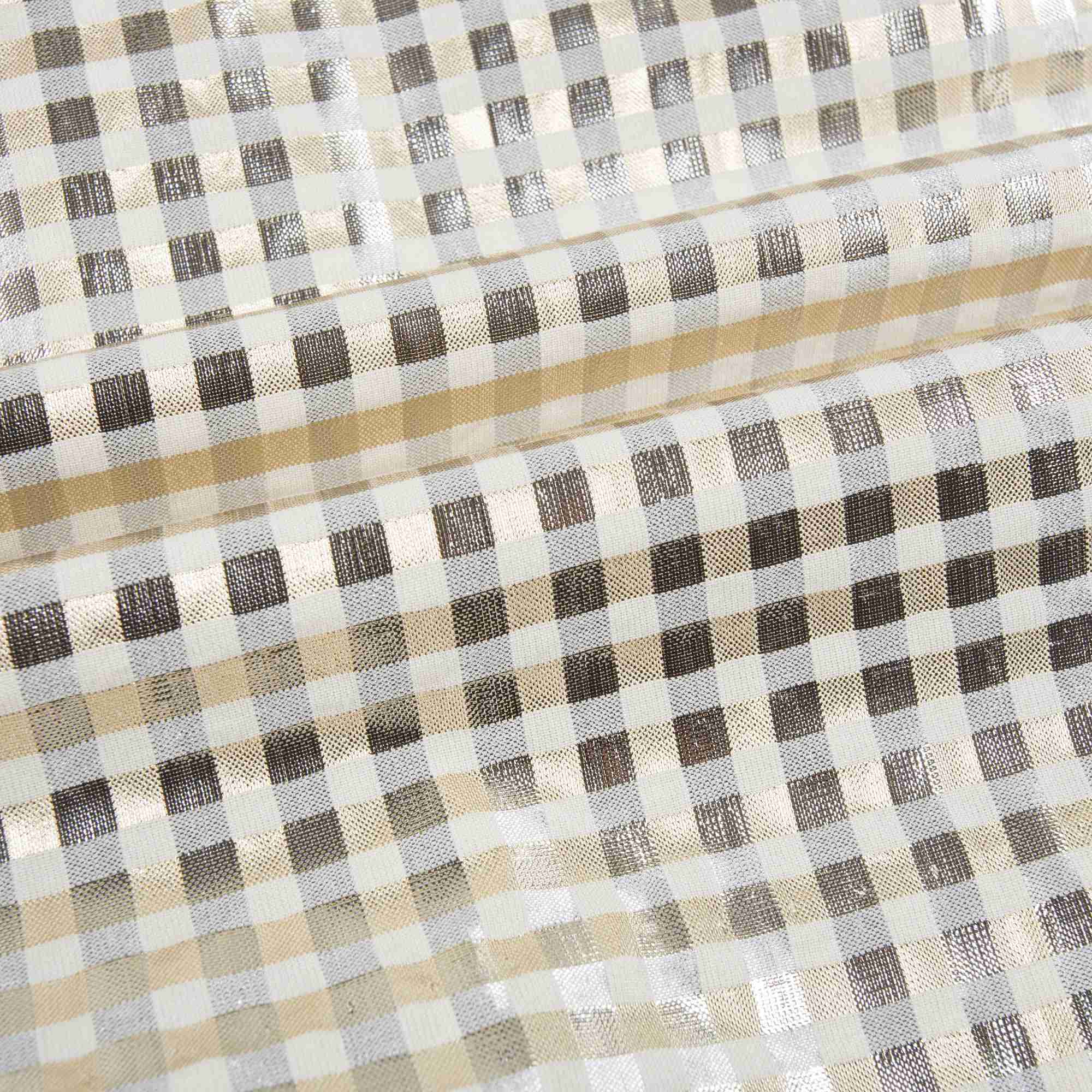 女童银色格子连衣裙