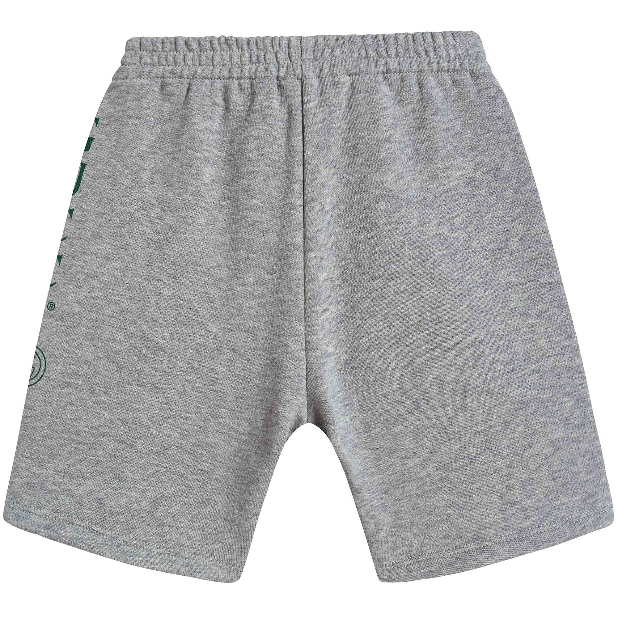 Baby Boys Grey & Green Cotton Shorts