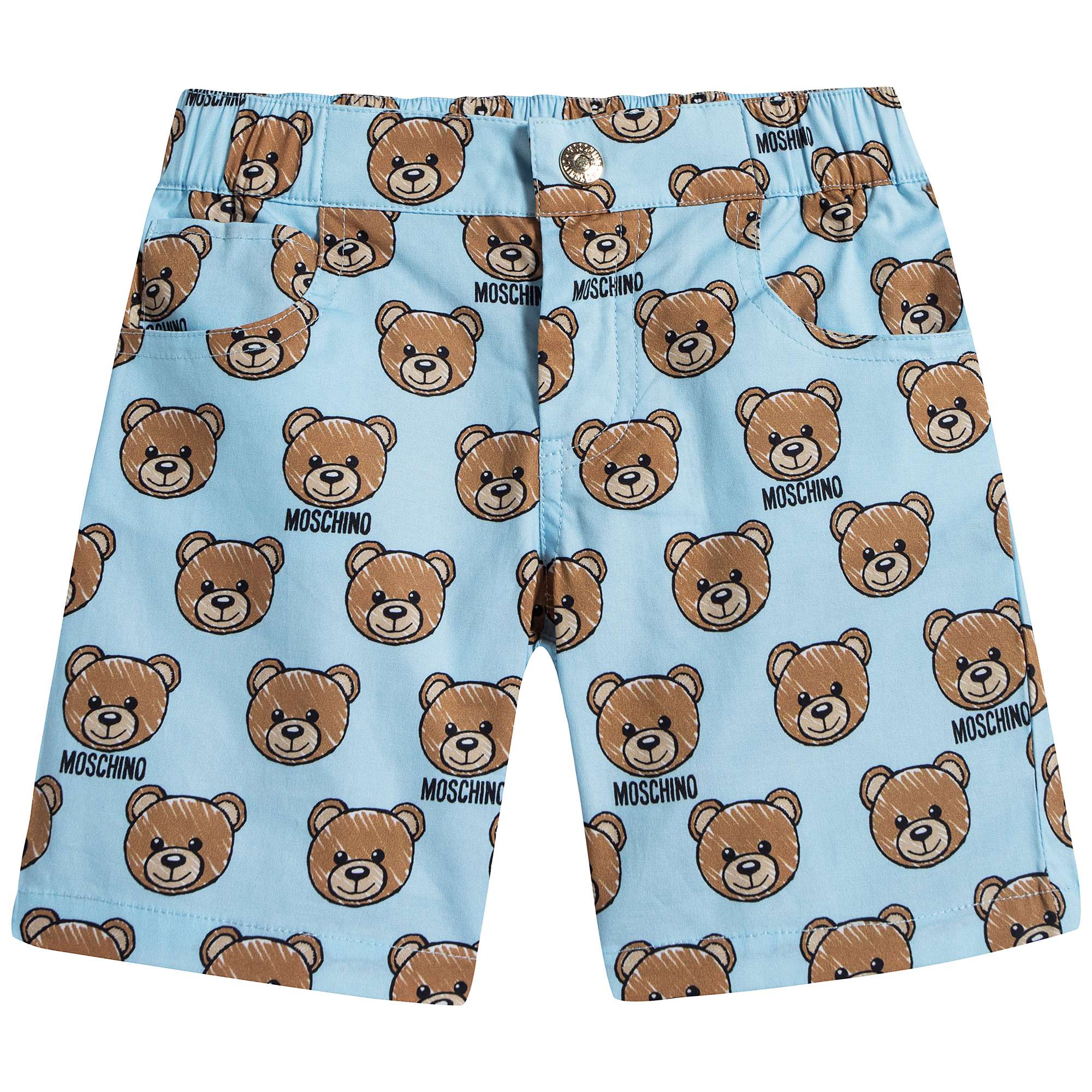 Baby Boys Blue Toy Cotton Shorts