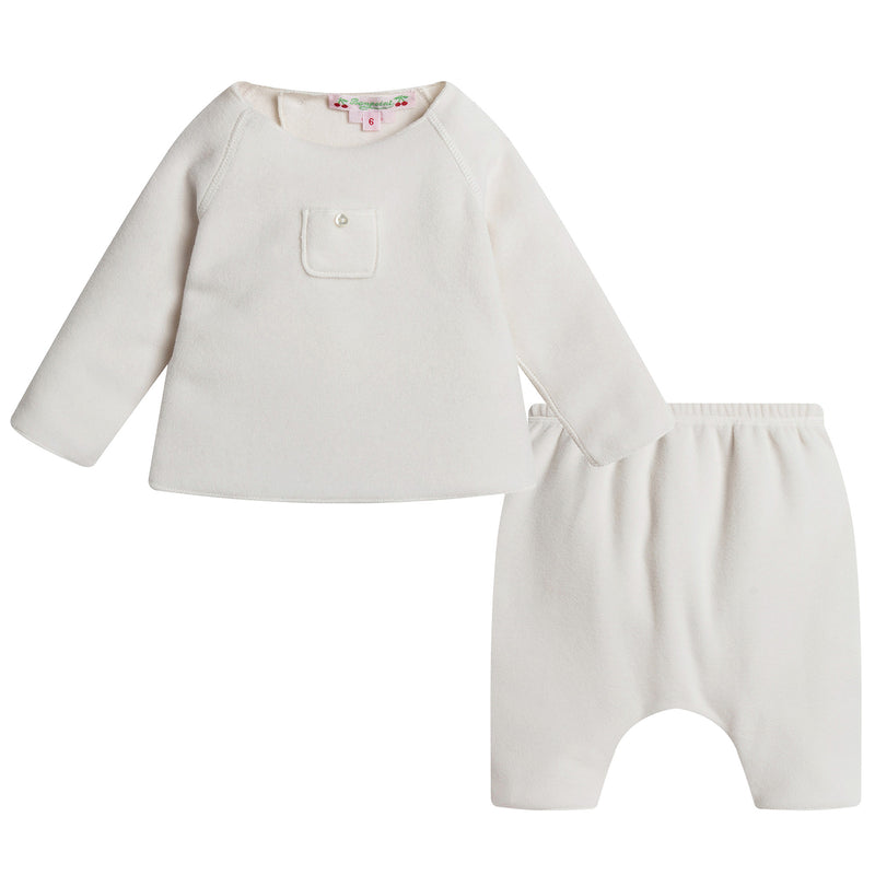 Baby Beige Tops & Bottoms Two Piece Set - CÉMAROSE | Children's Fashion Store - 1