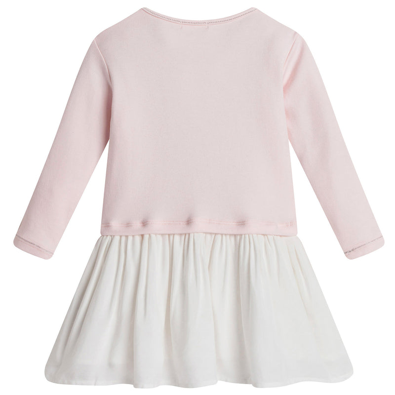 Baby Girls Pink Patch Bunny Trims Cotton Dress - CÉMAROSE | Children's Fashion Store - 2