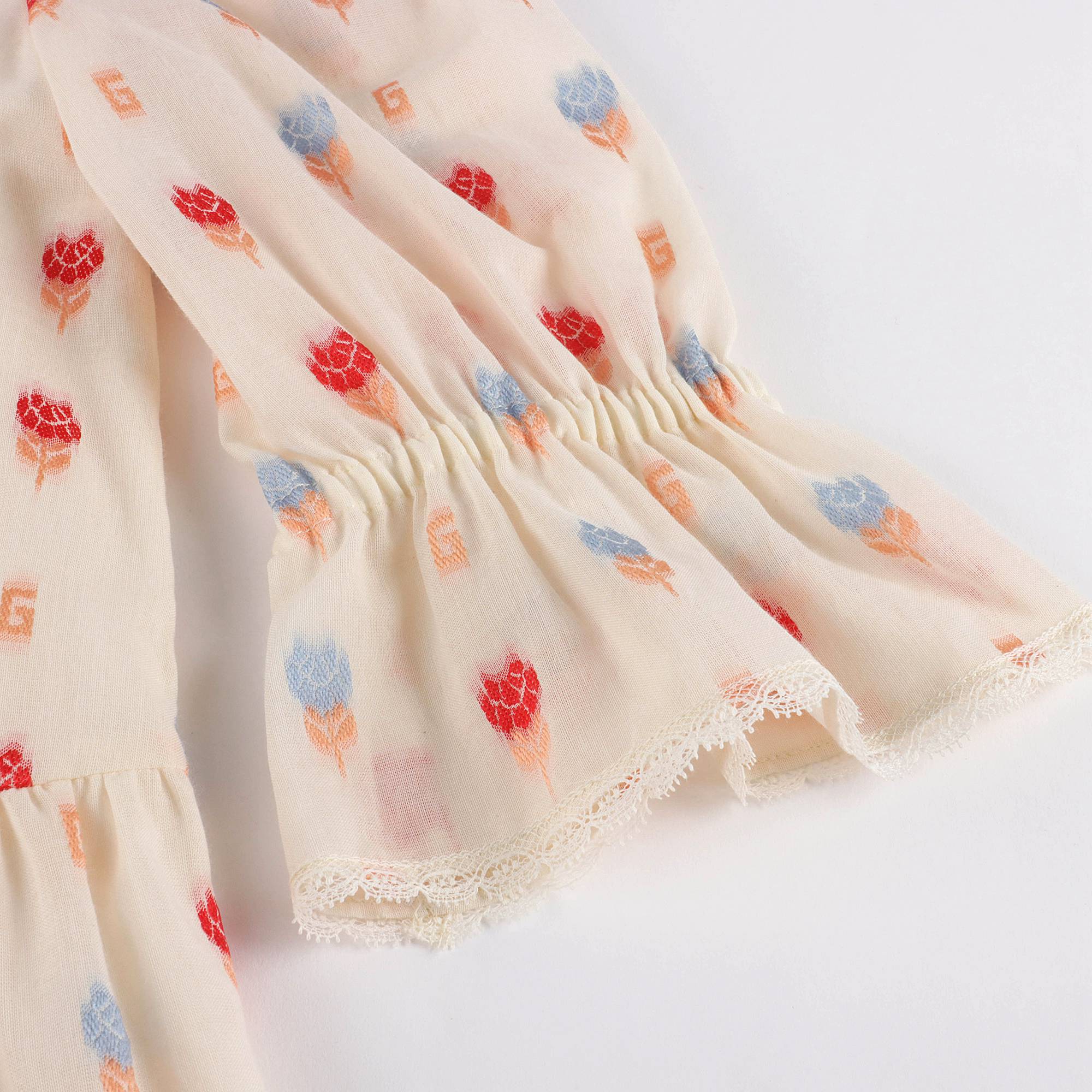 Girls White Cotton Dress