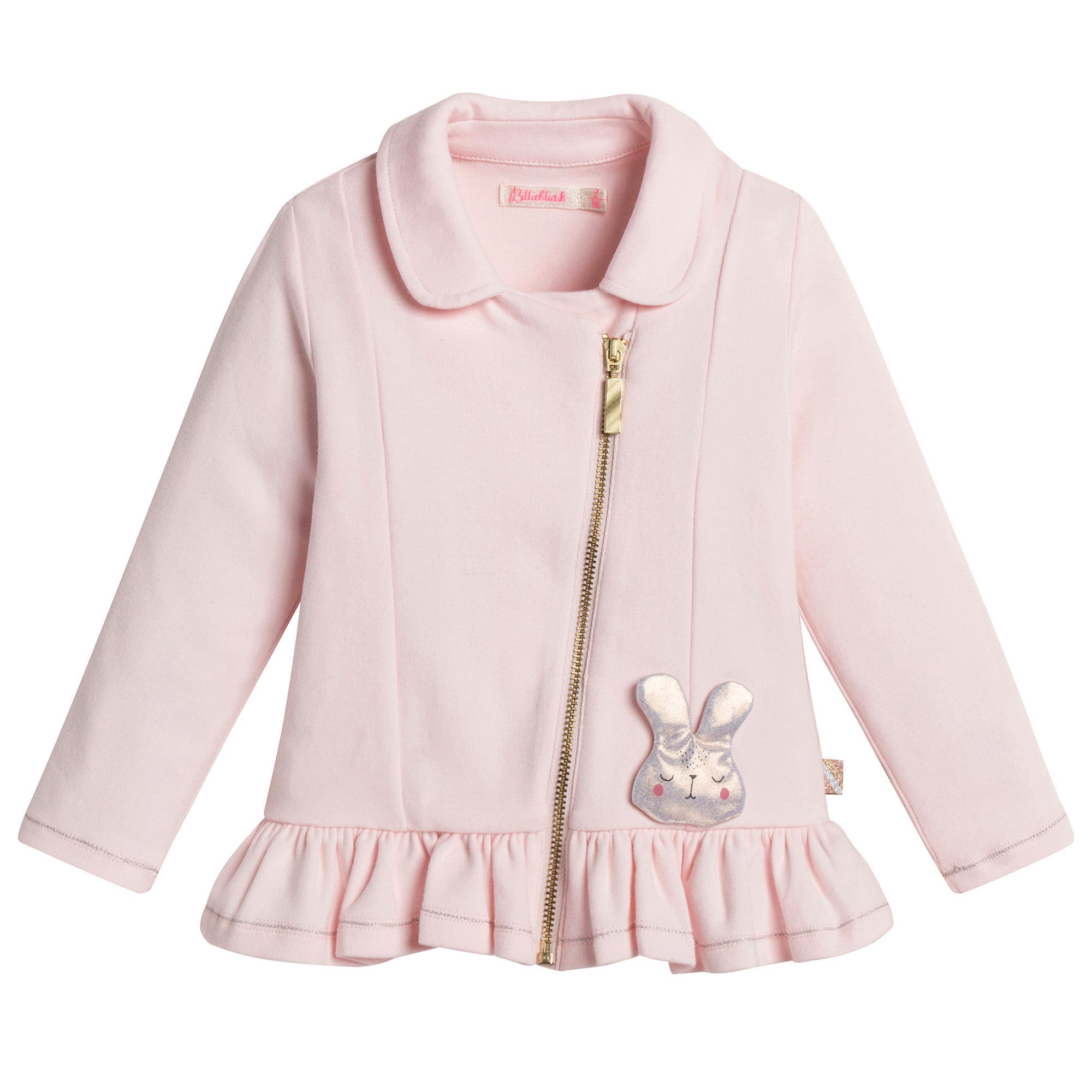 Baby Girls Pink Patch Bunny Frilled Hem Cotton Blouse - CÉMAROSE | Children's Fashion Store - 1
