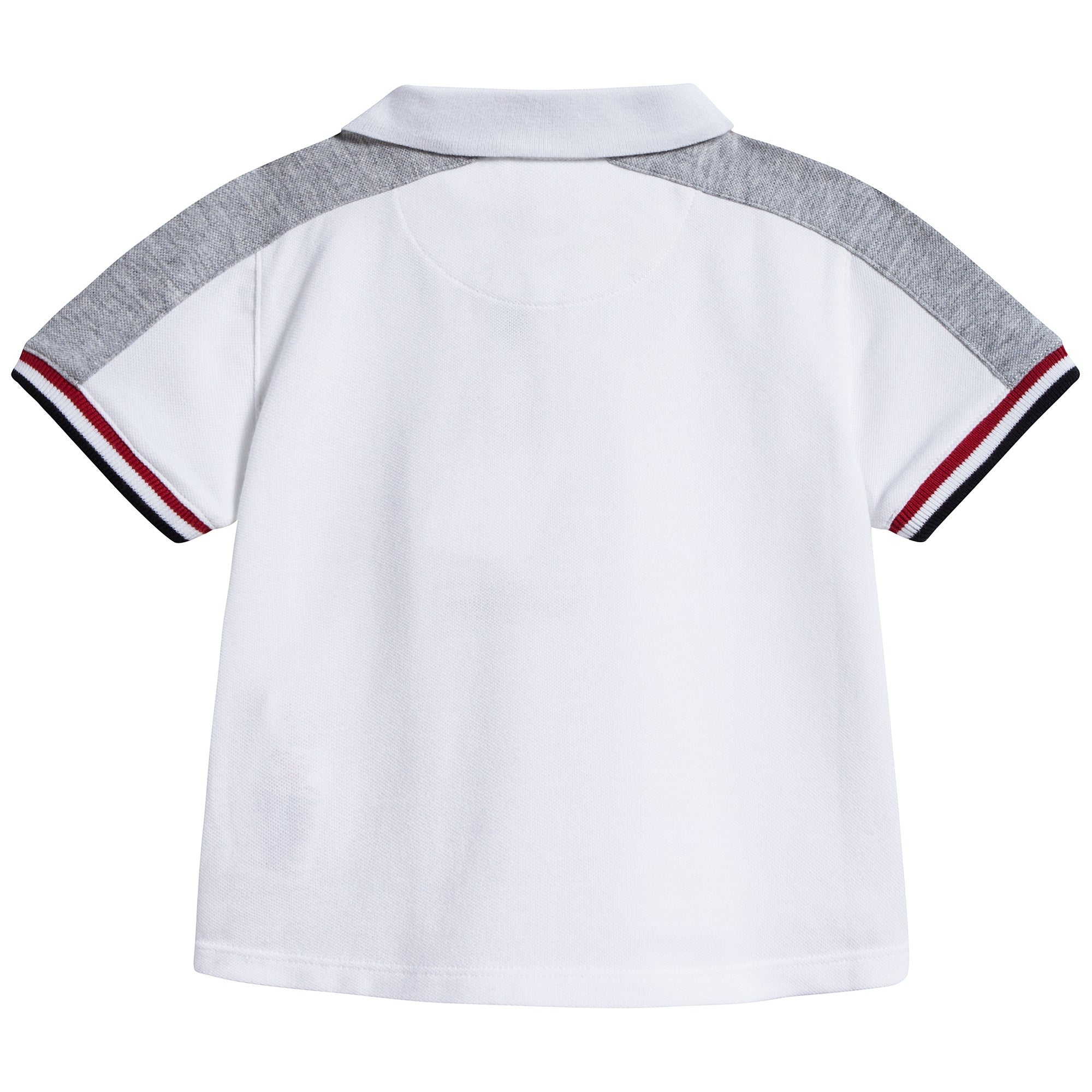Baby Boys White Cotton Polo Shirt