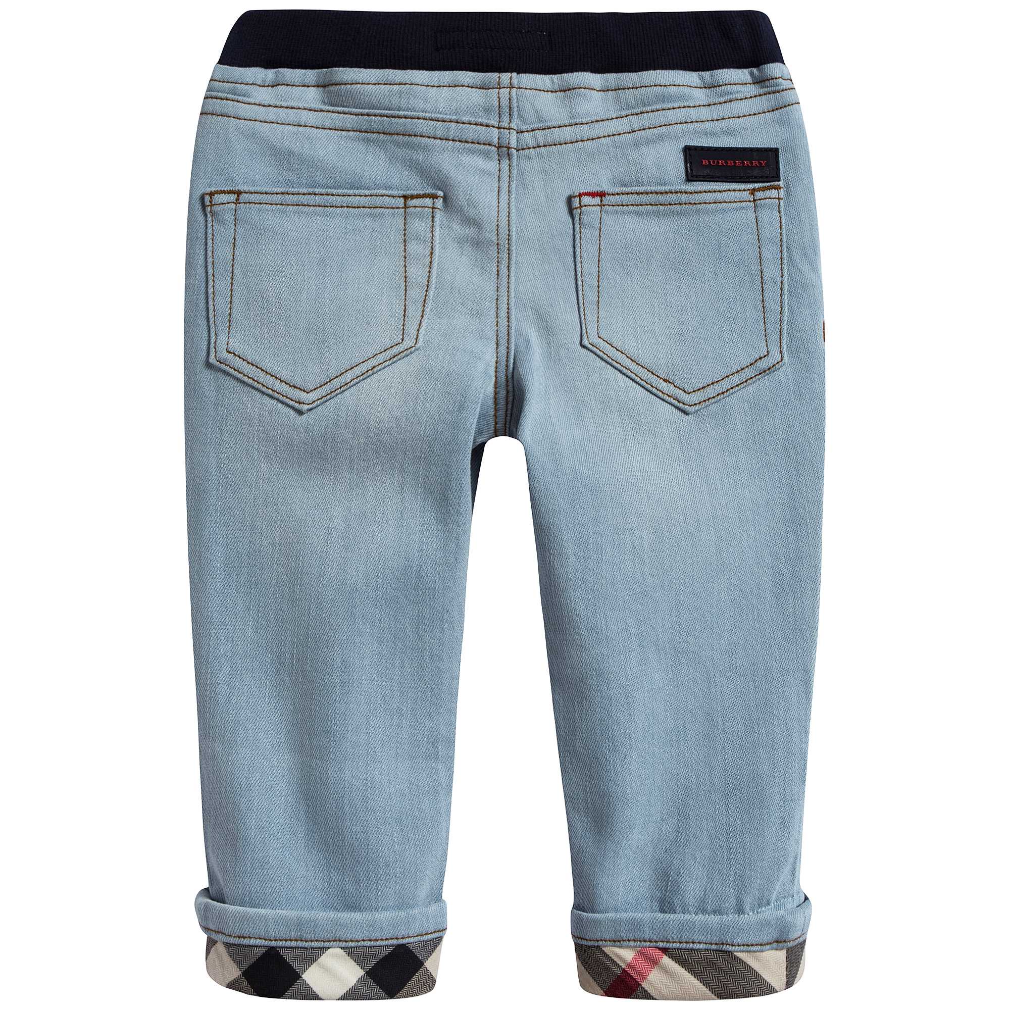 Baby Boys Light Blue Cotton Trousers