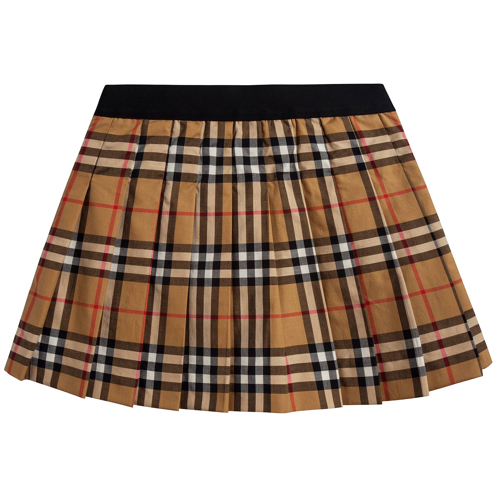 Girls Antique Yellow Cotton Skirt