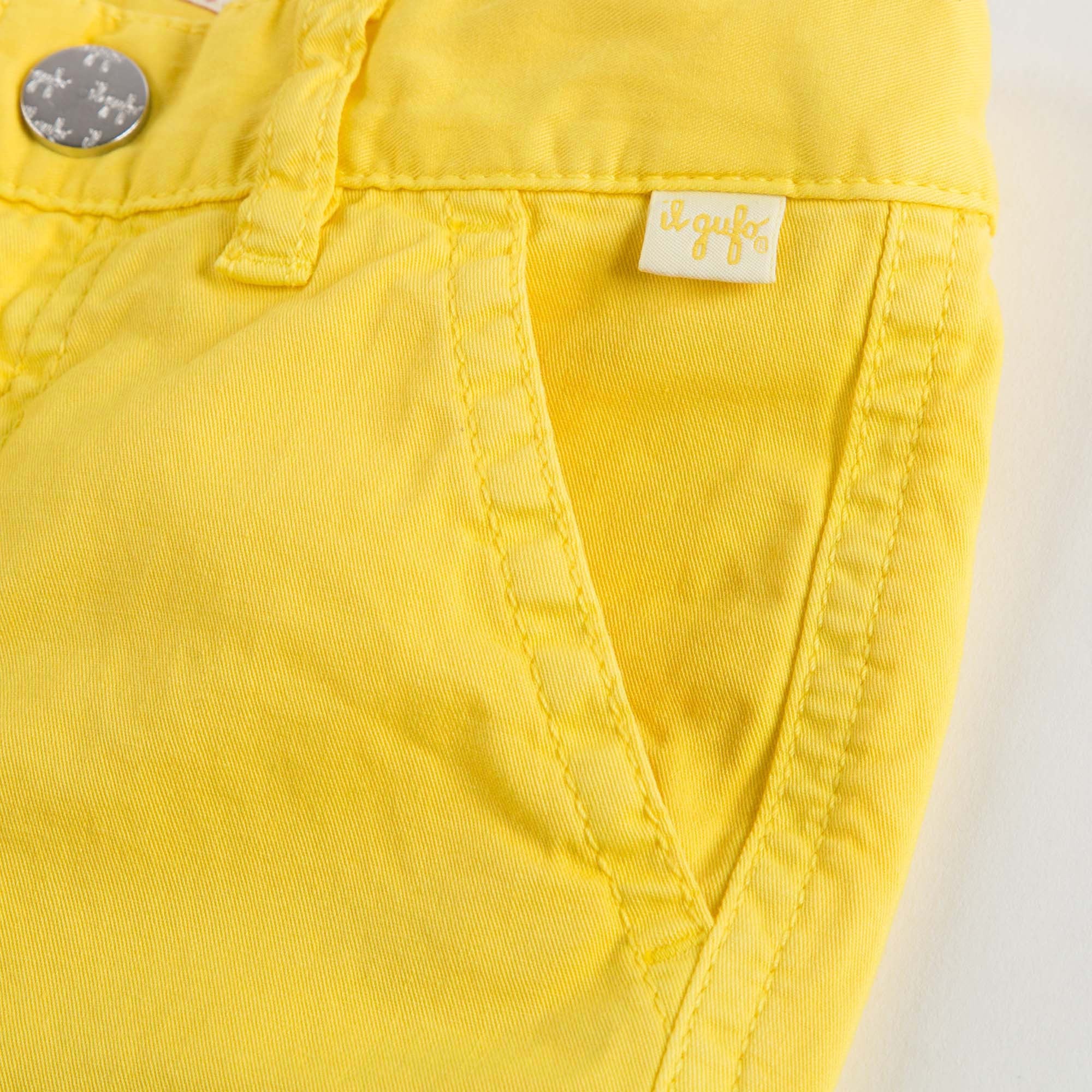 Boys Yellow Cotton Shorts