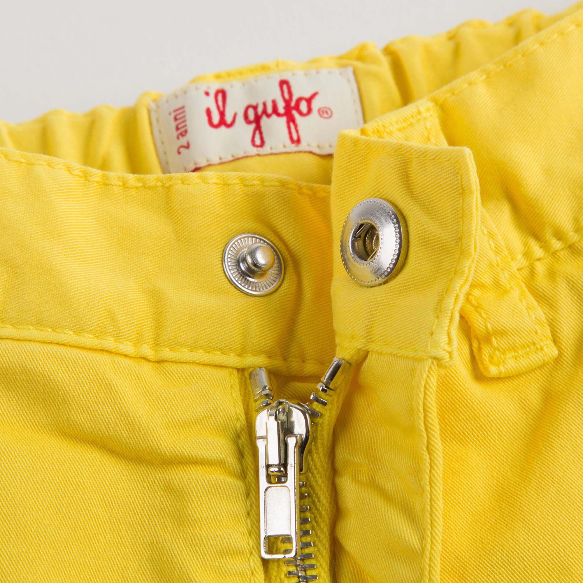 Boys Yellow Cotton Shorts