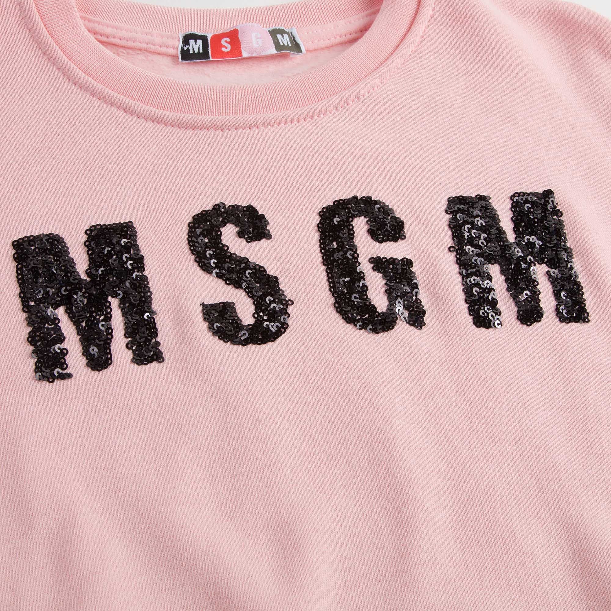 Girls Pink Embroidered Brand Cotton Sweatshirt - CÉMAROSE | Children's Fashion Store - 3