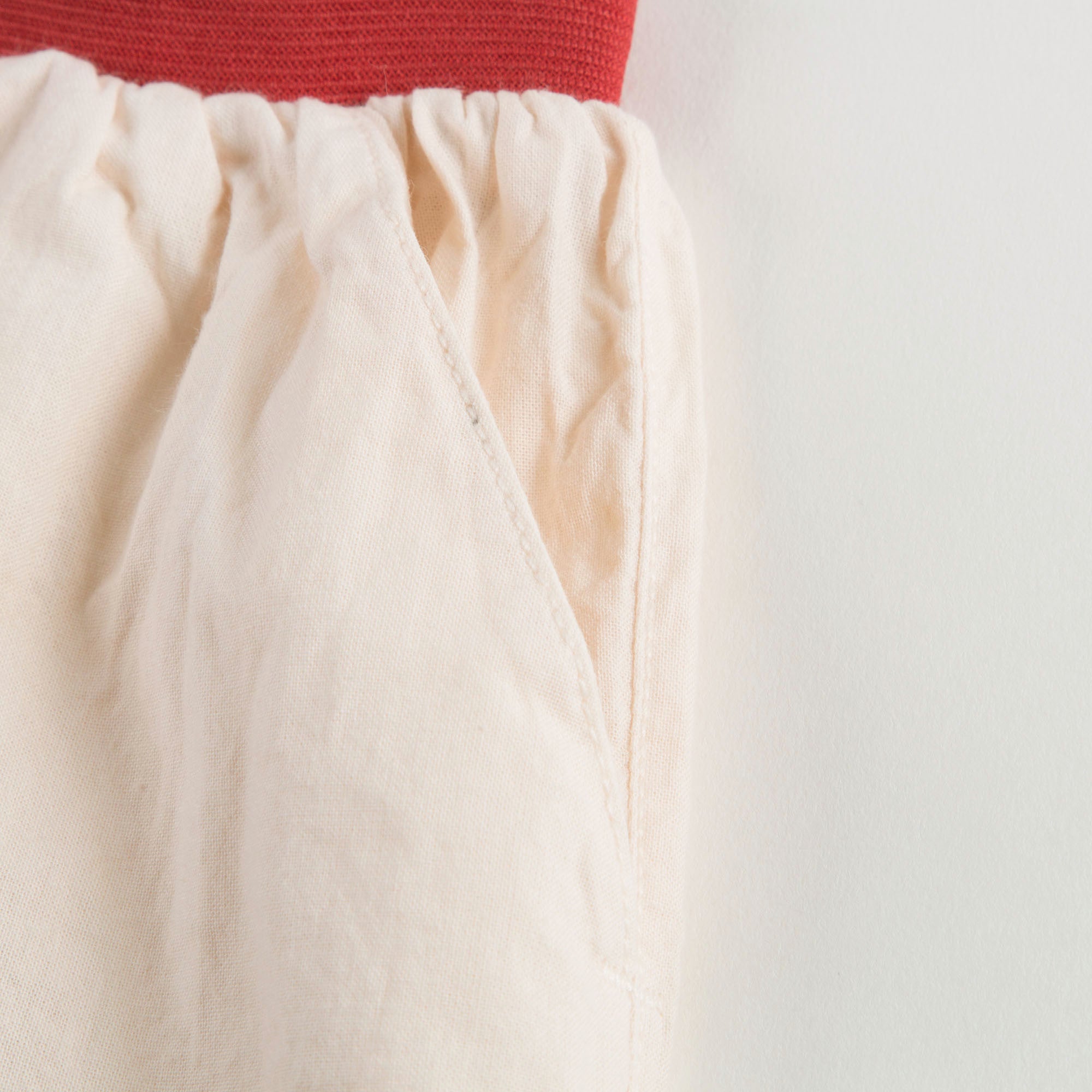 Girls White Cotton Shorts